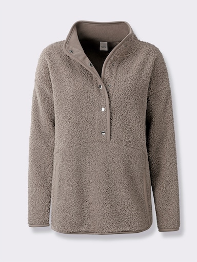 heine Wendeshirt aus Teddy-Fleece - taupe