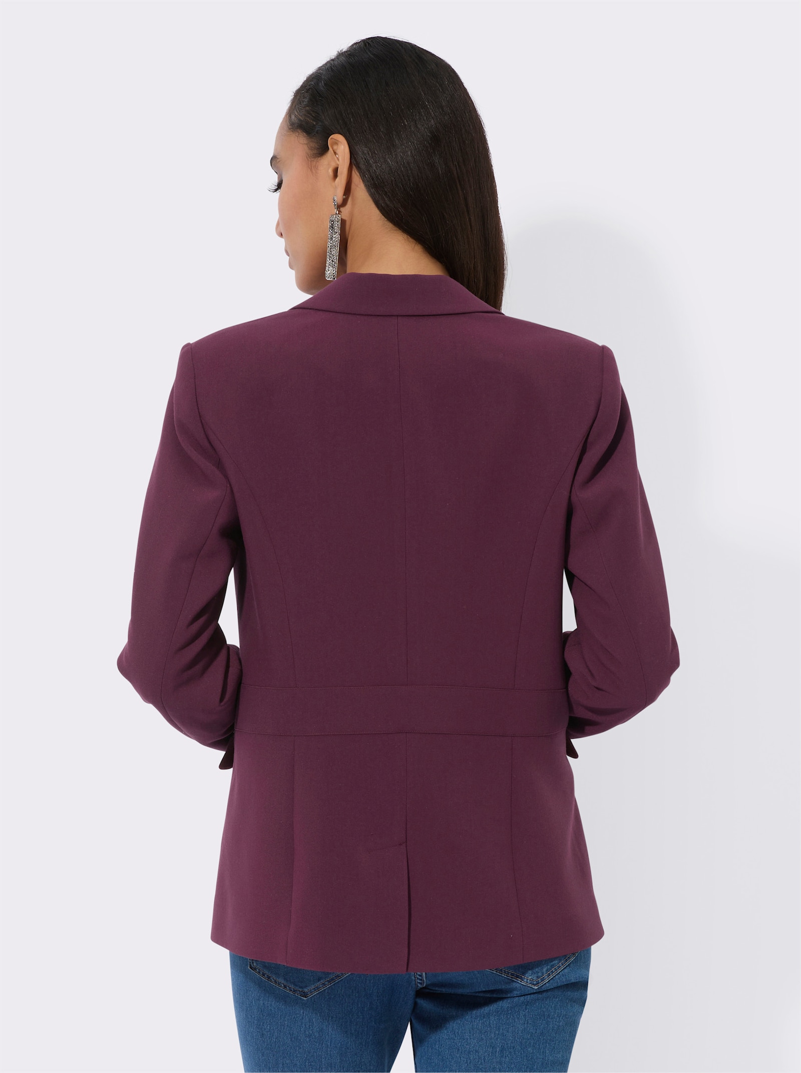 Blazer mit Zier-Reißverschlüssen - burgund