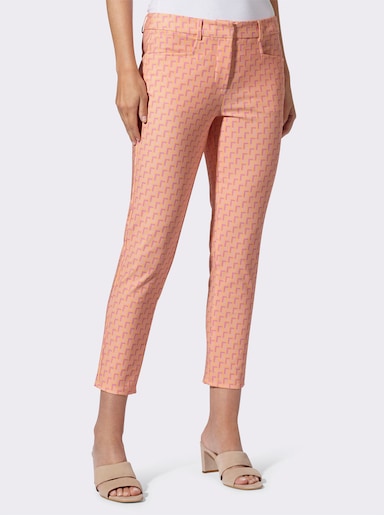 heine Jerseyhose - apricot-rosé-bedruckt