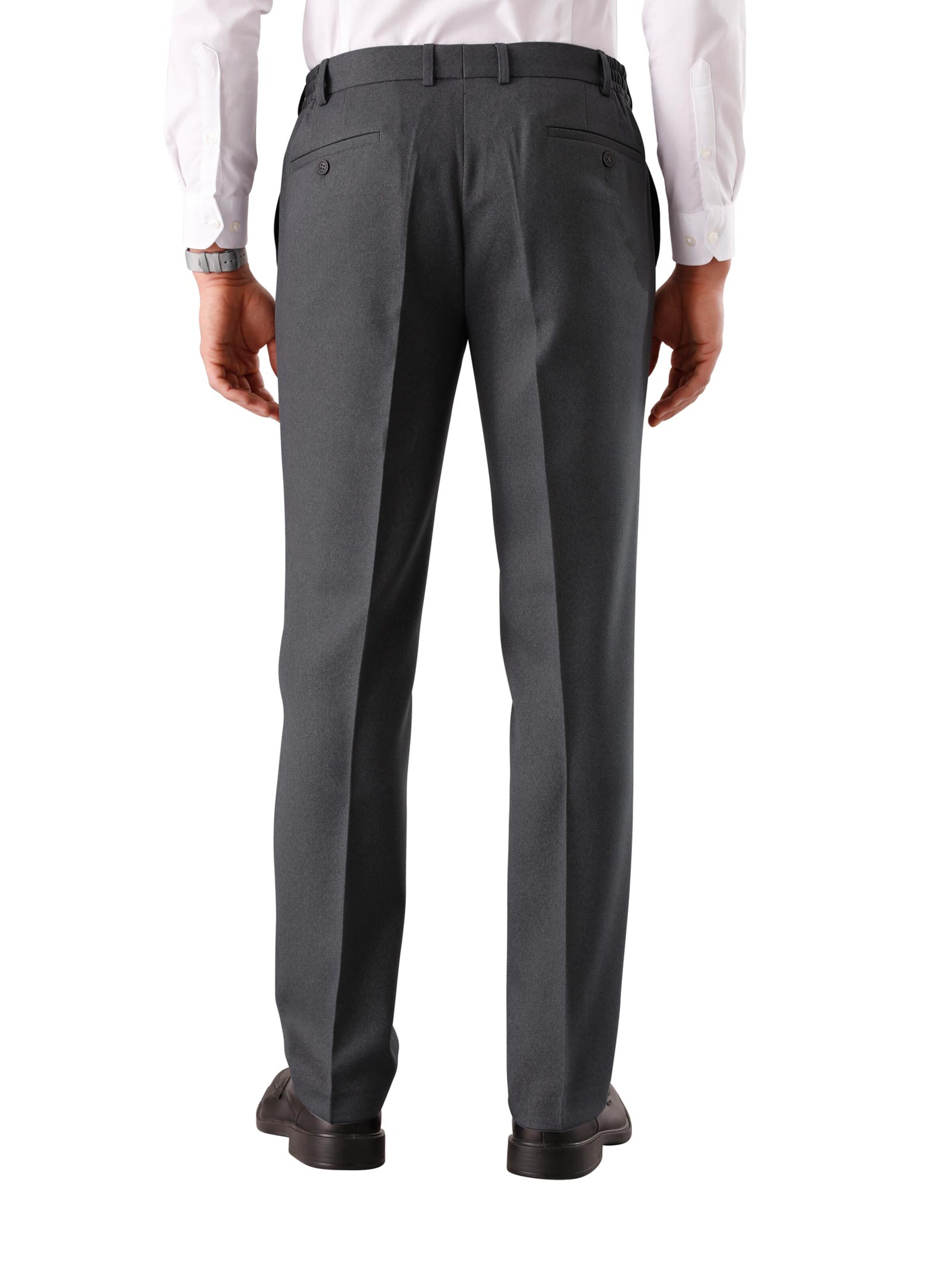 Flanell-Hose - grau-meliert