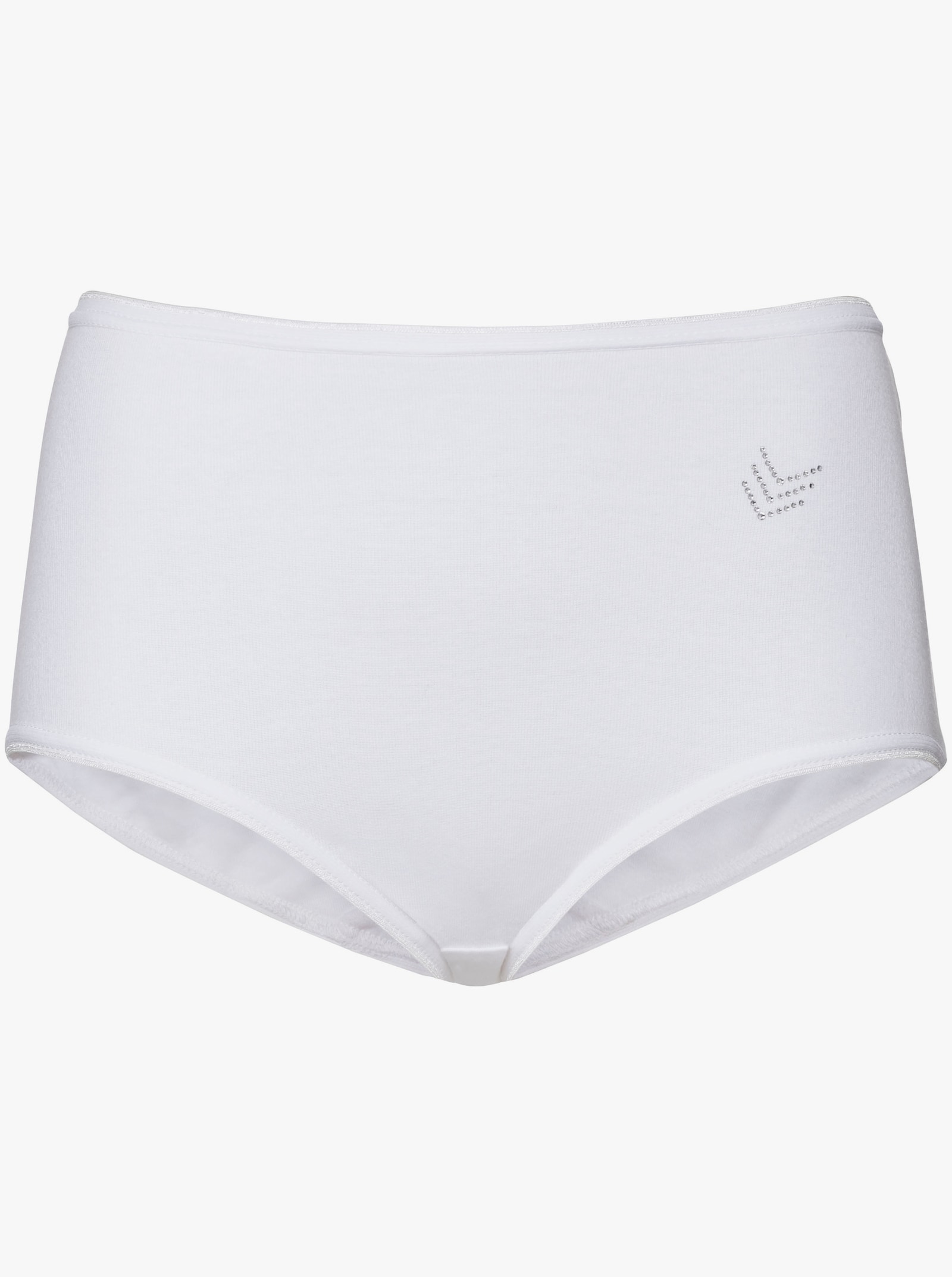 wäschepur Slip mit Zierelement - 4 Stück weiss
