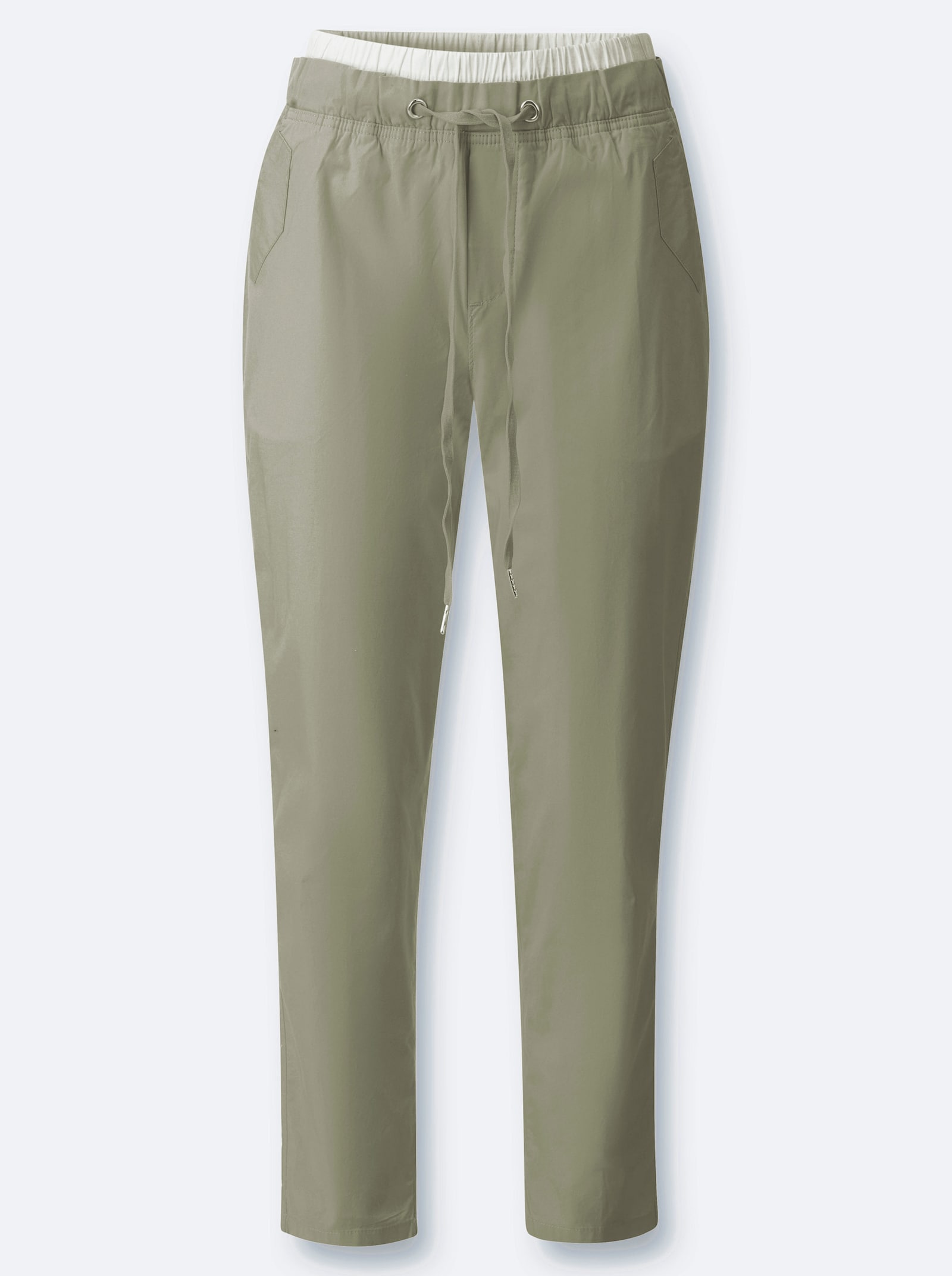 heine 7/8-Hose mit Kontrastbund - khaki