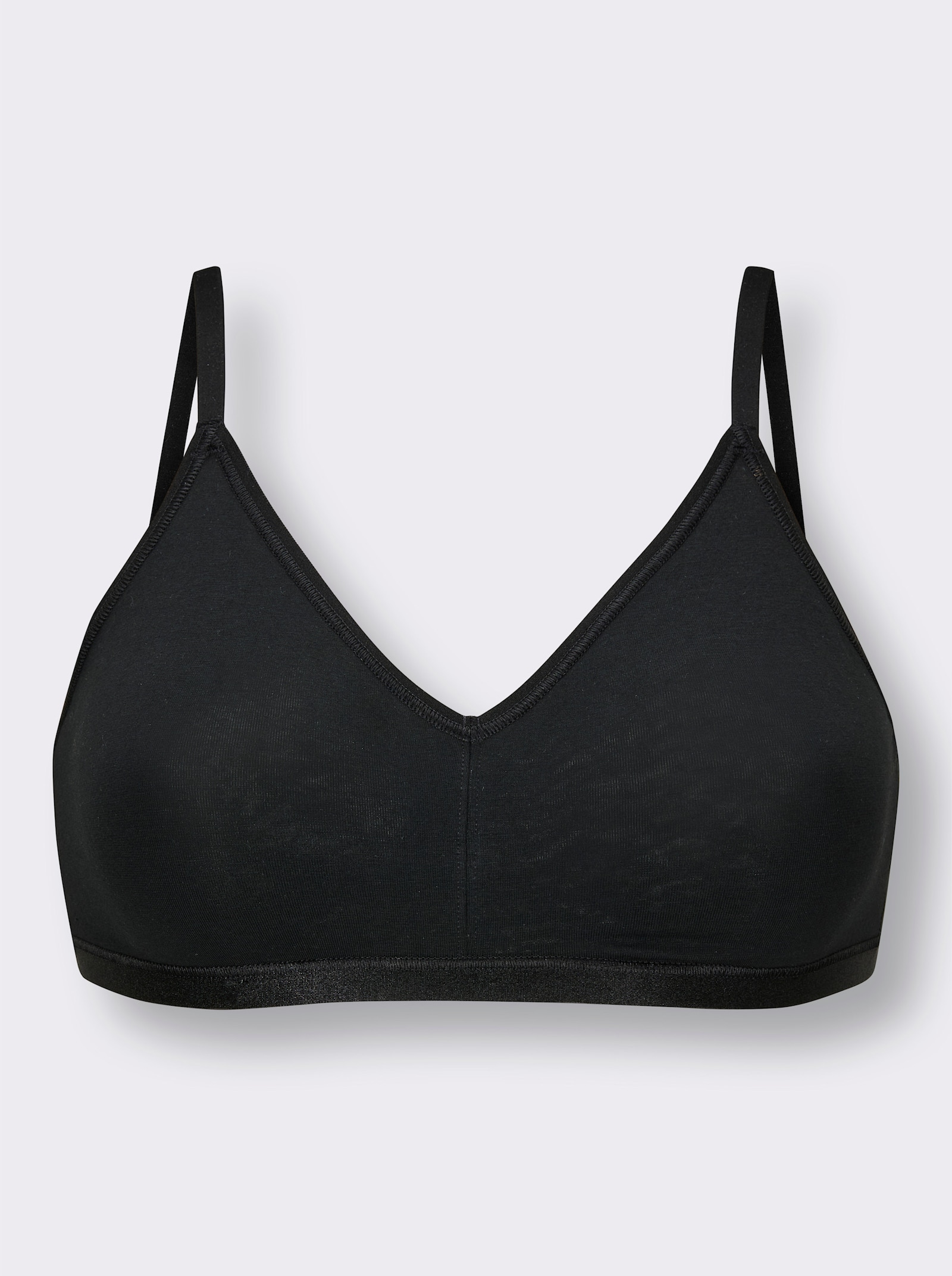 Triumph BH ohne Bügel mit vorgeformten Cups - schwarz