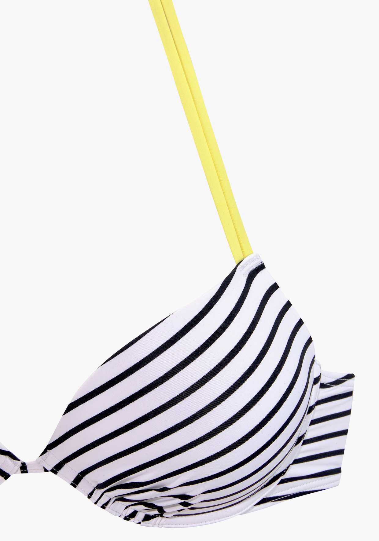 Venice Beach Push-upbikinitop - zwart/wit/limoen