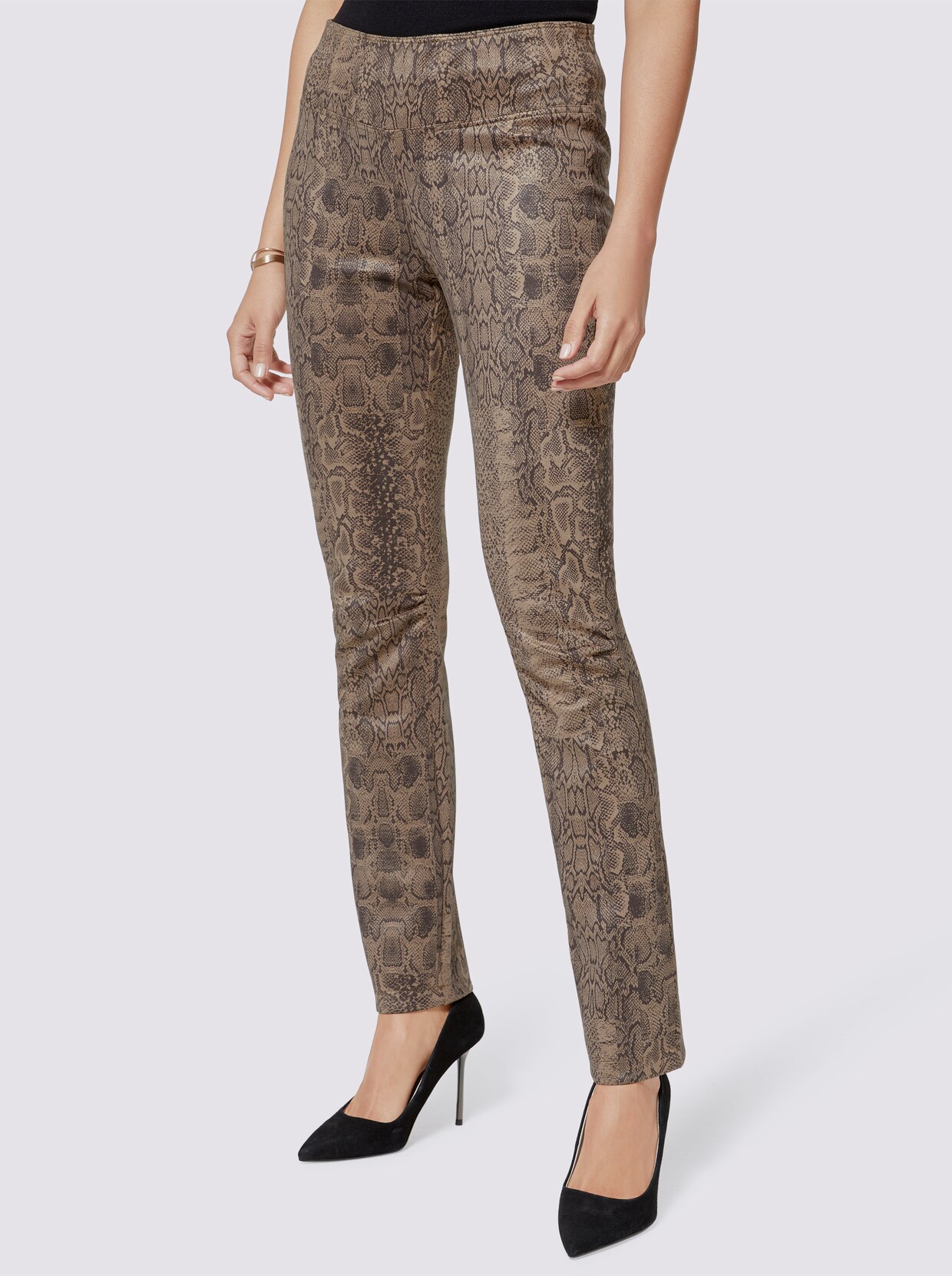 Schlupfhose - beige-bedruckt