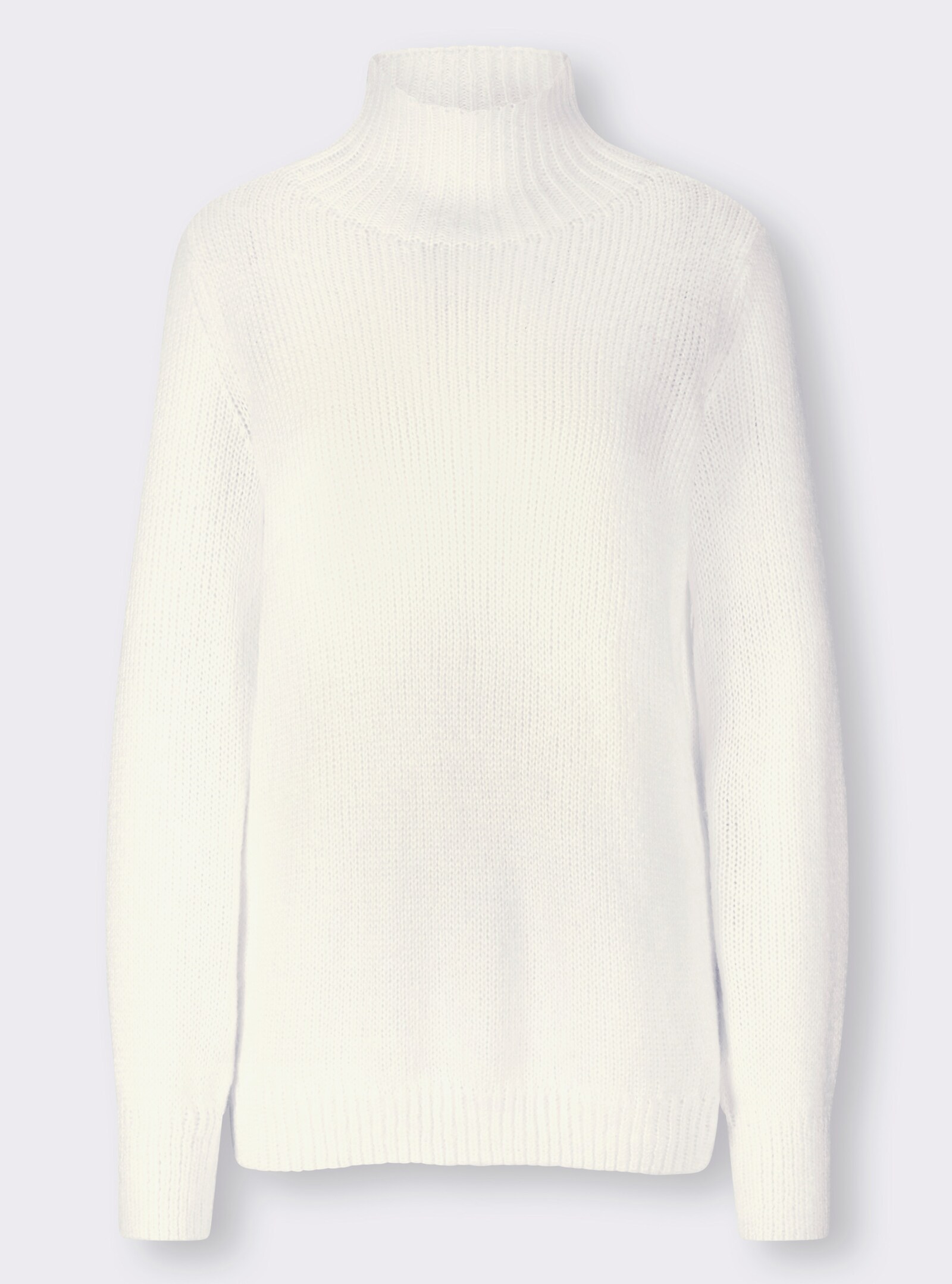 heine Pullover met rolkraag en lichte ballonmouwen - ecru