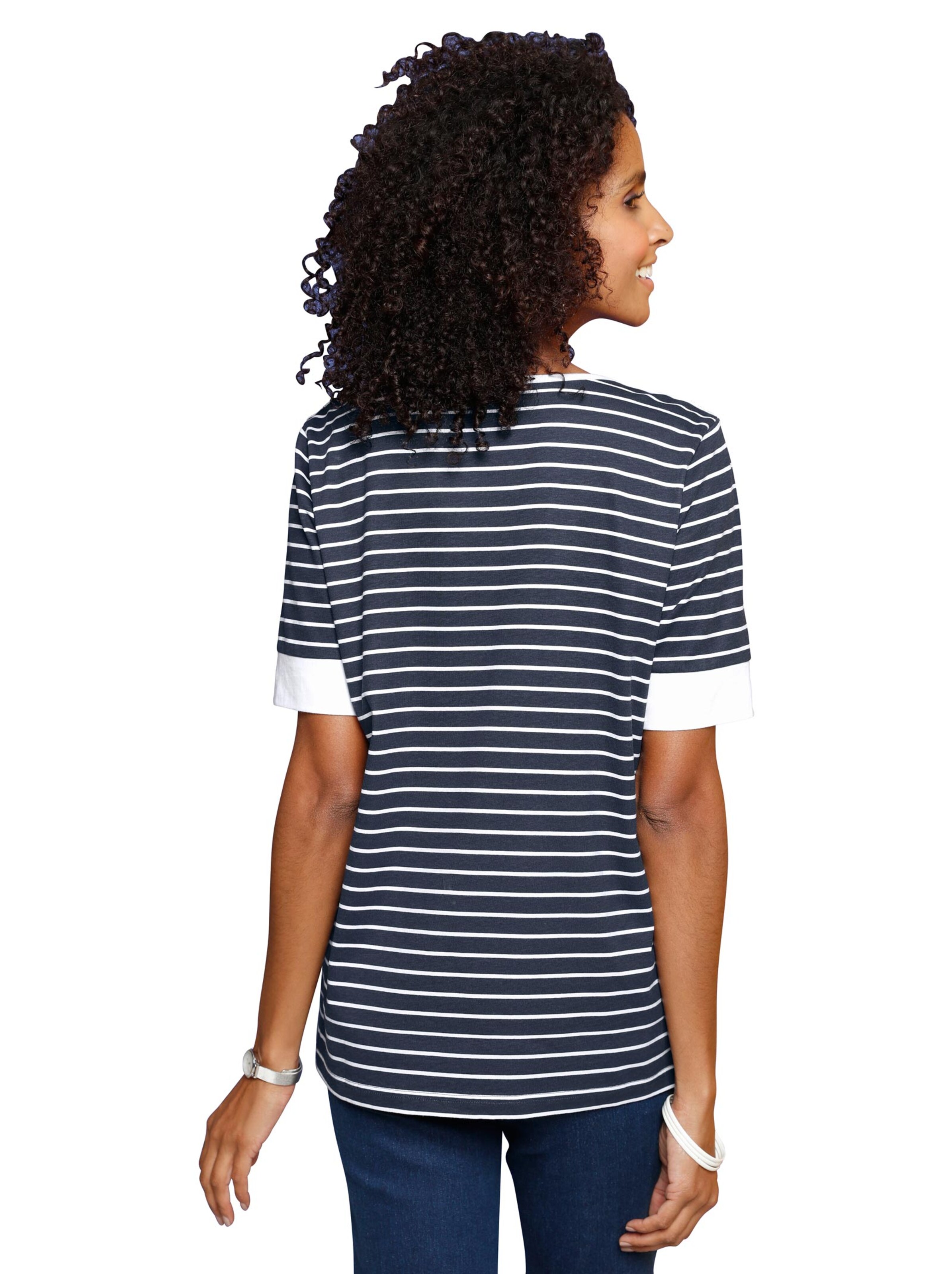 Shirt - marine-geringelt