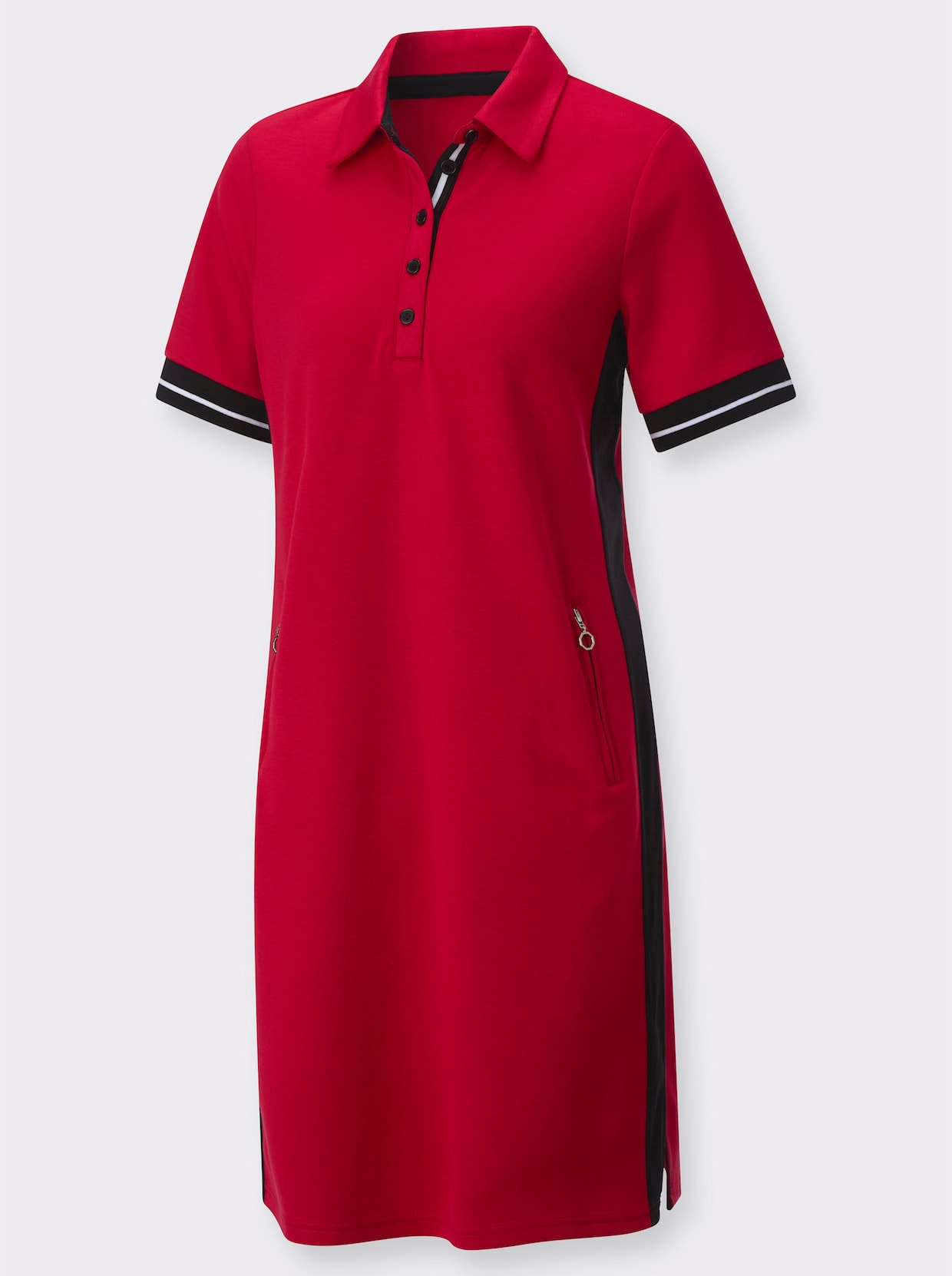 Polokleid mit Modal (TENCEL) - rot