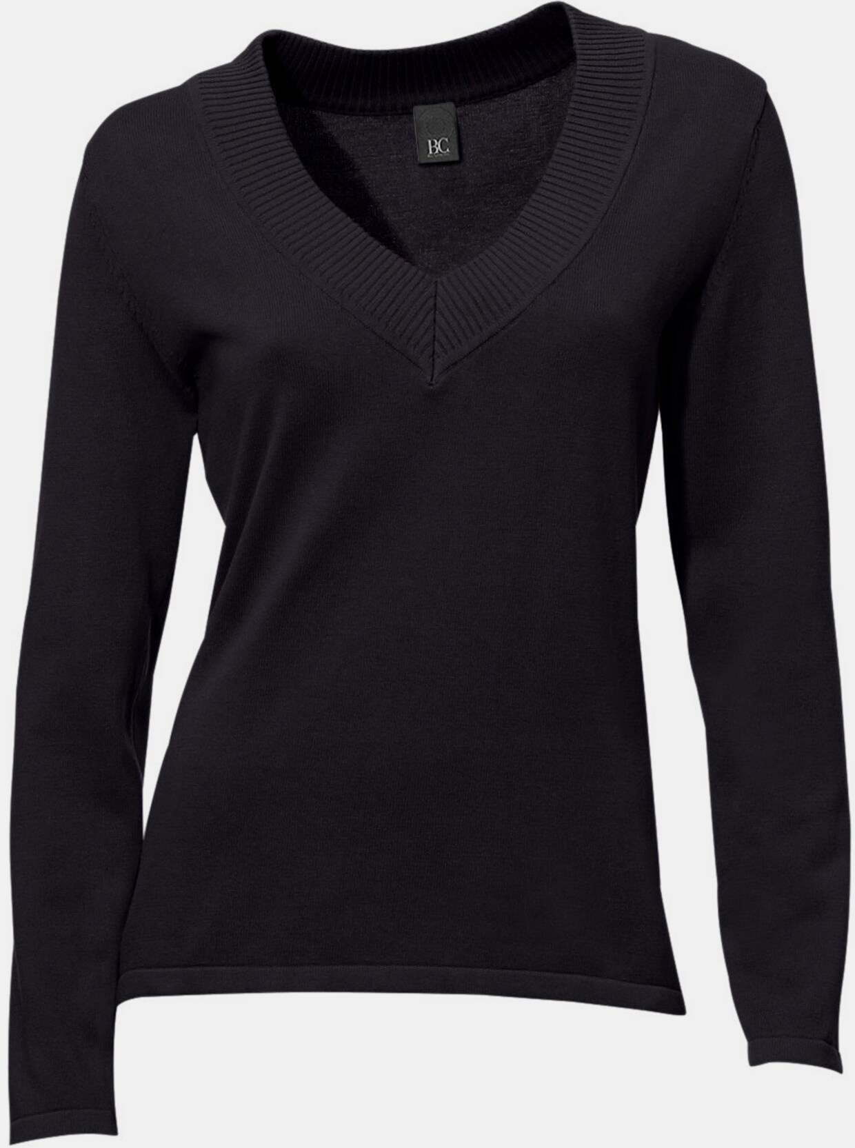 heine V-Pullover - schwarz