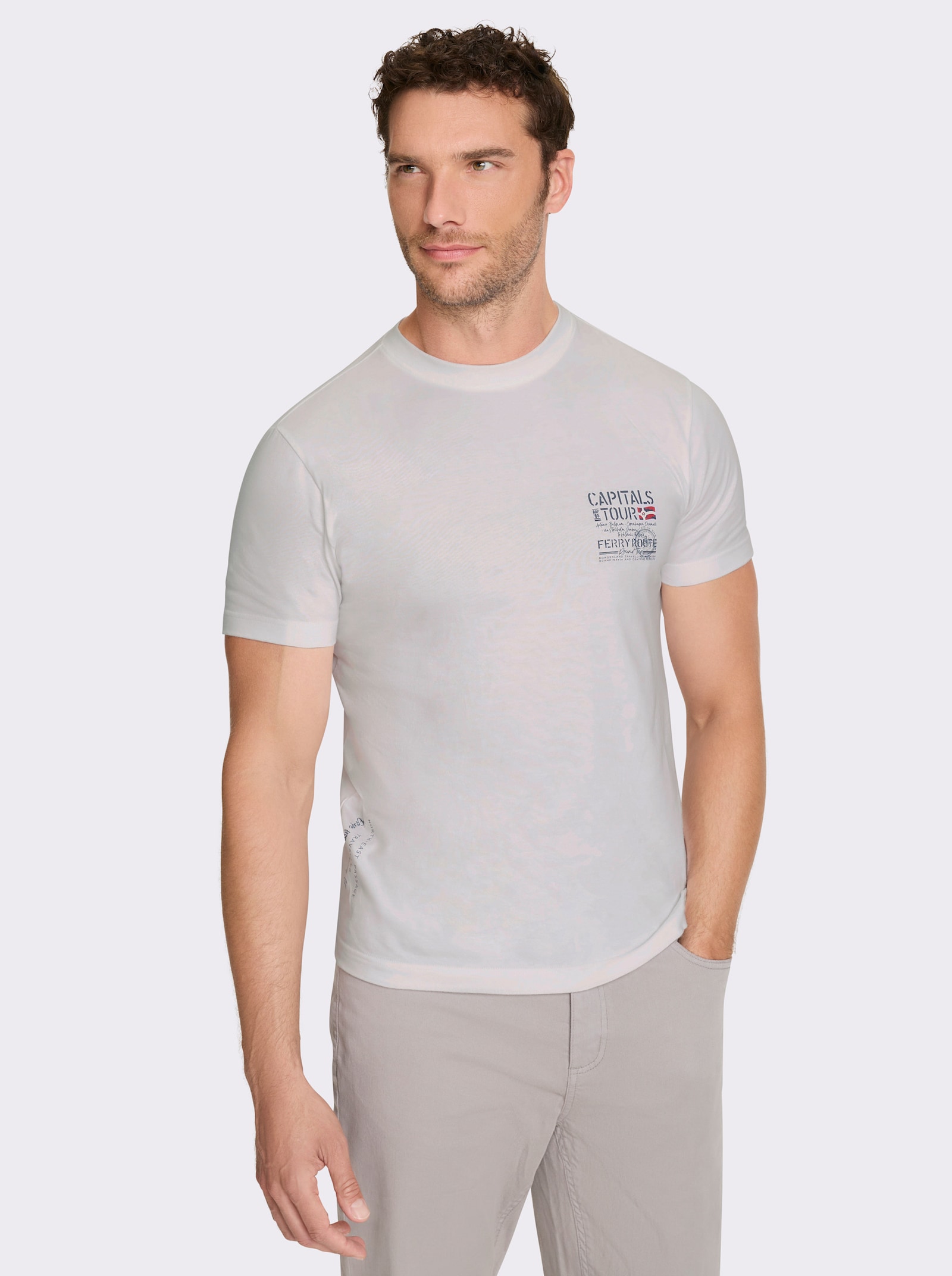 Catamaran Kurzarmshirt in Baumwoll-Qualität - weiß