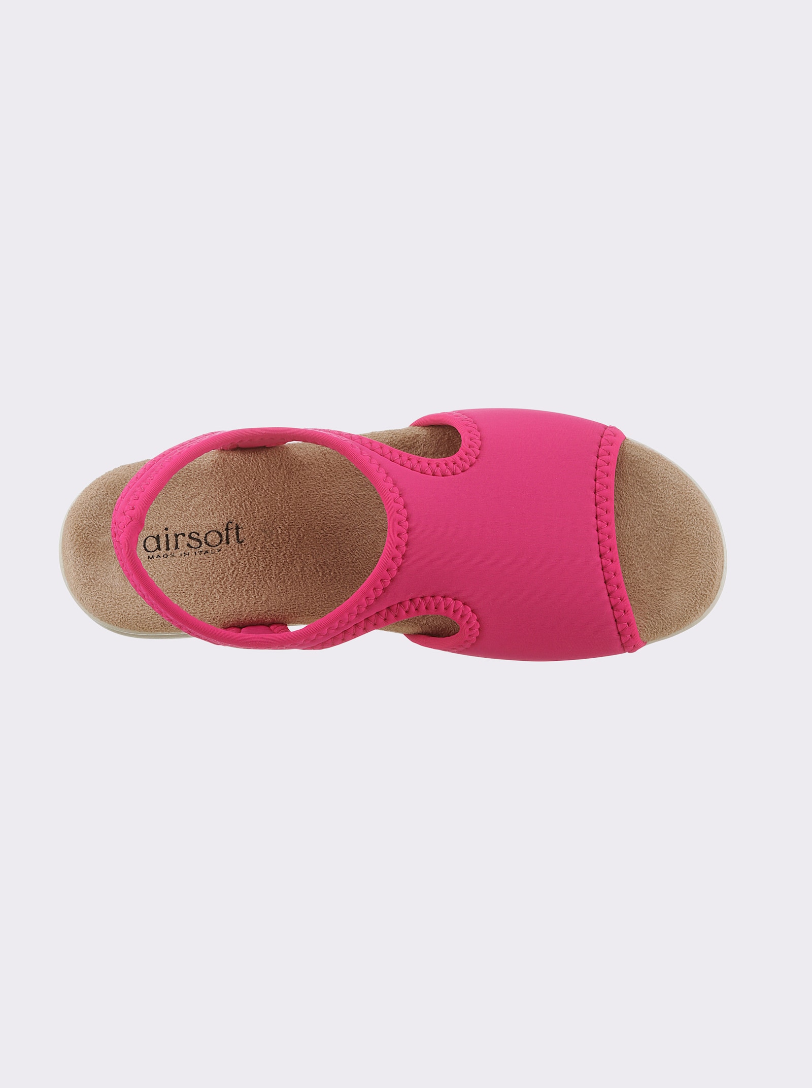 airsoft modern+ Badesandale mit Gummizügen - pink