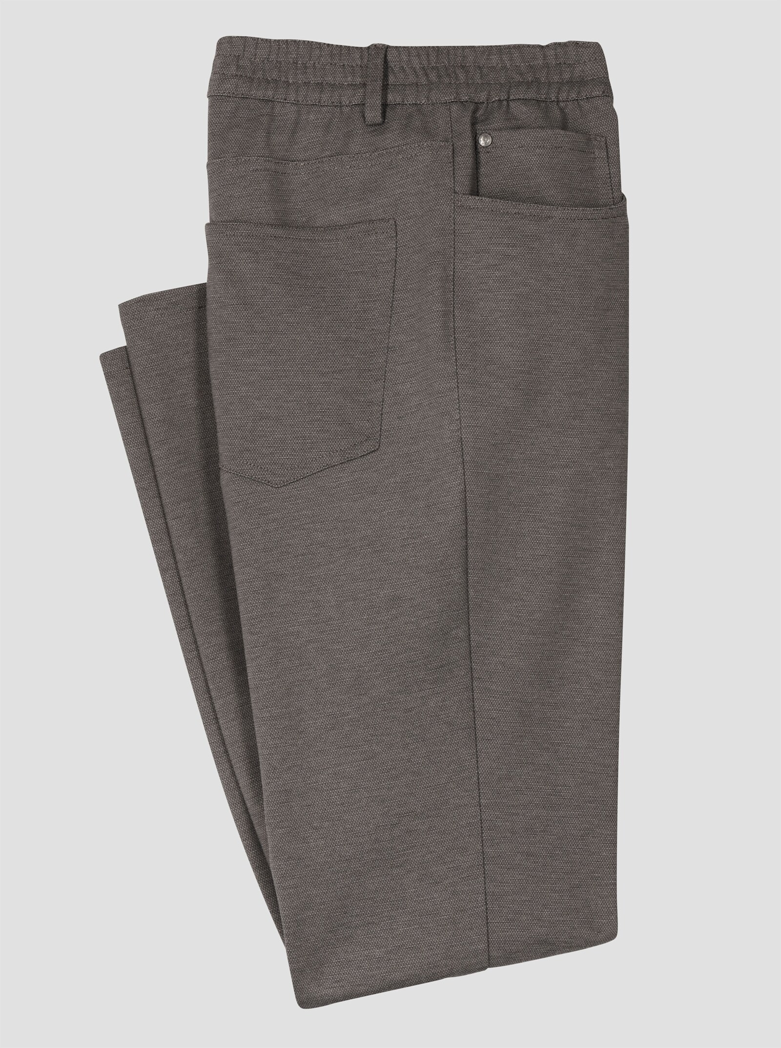 5-Pocket-Hose mit Rundum-Dehnbund - beige-meliert