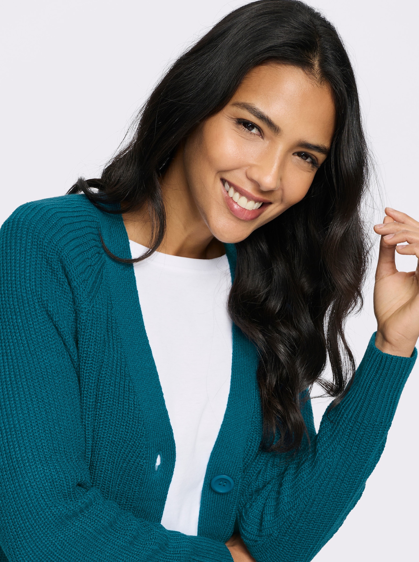 Strickjacke im Patentstrick - aquapetrol