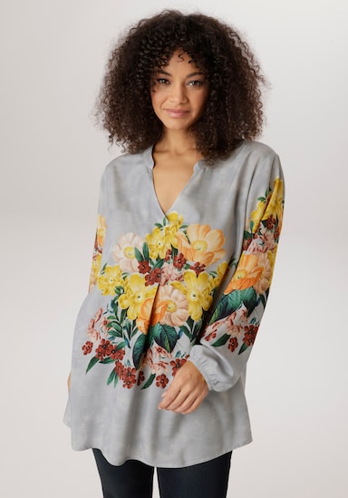 Aniston PLUS Schlupfbluse - hellblau-bedruckt