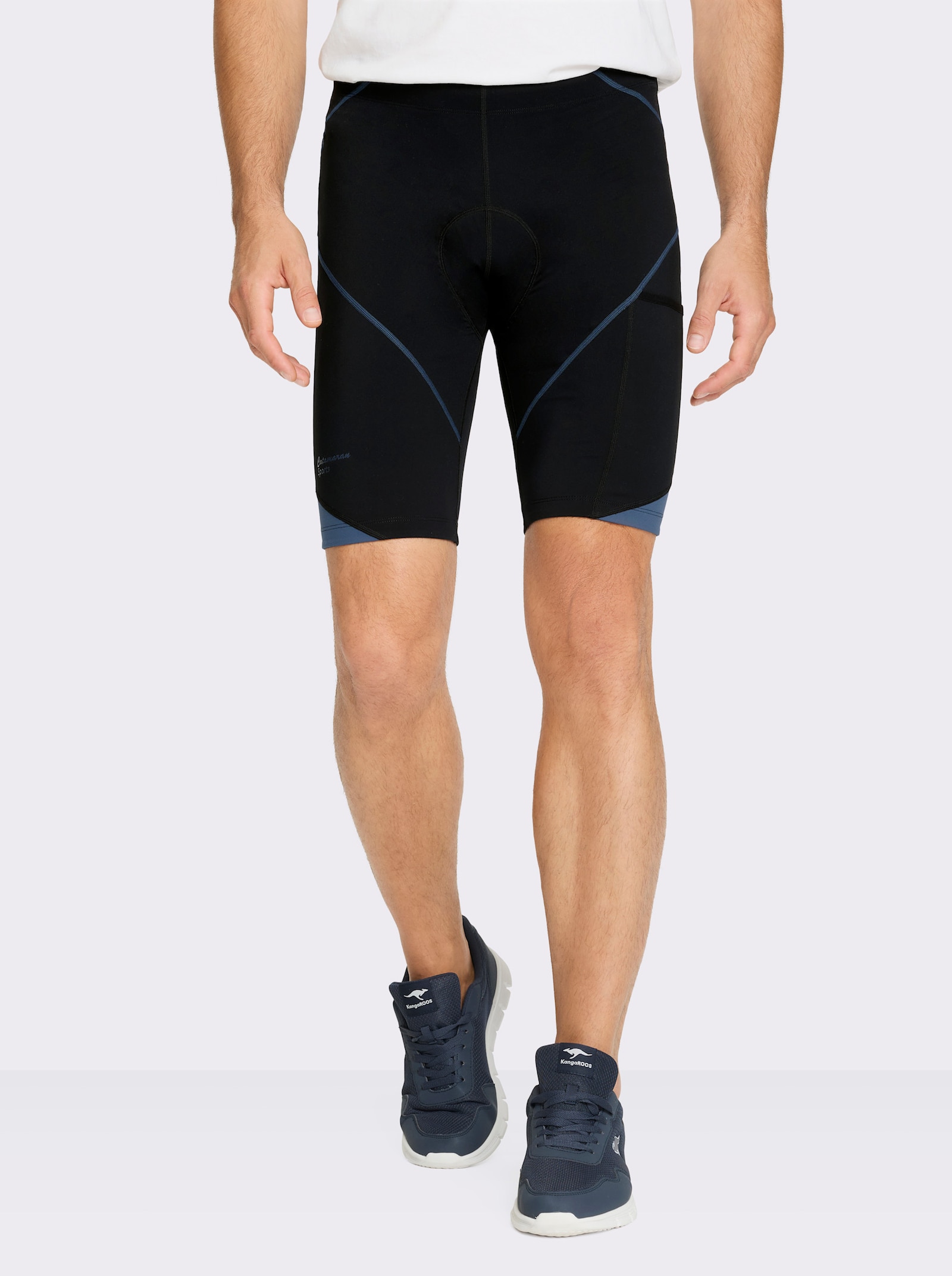 Catamaran Sports Fahrradhose mit Sitzpolster - schwarz-mittelblau