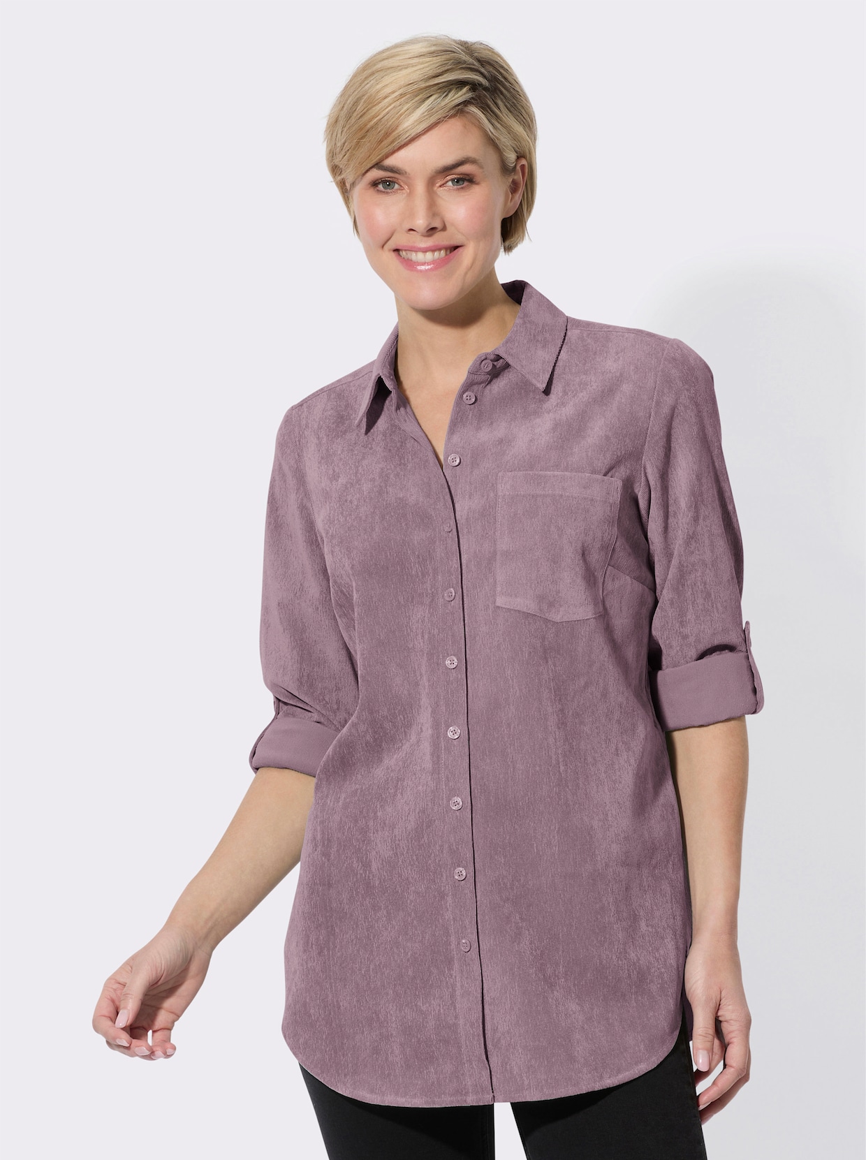 Longline blouse - mauve