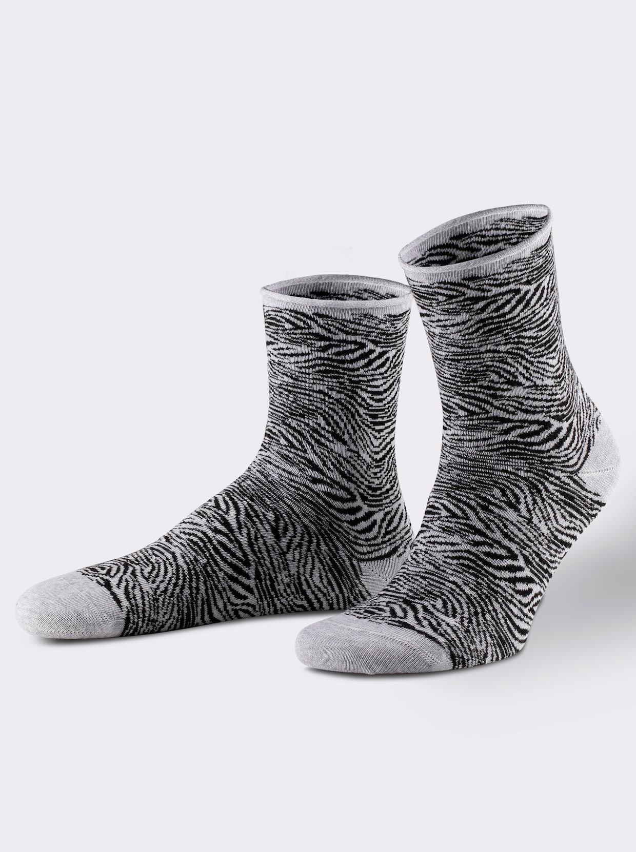 wäschepur Dámske ponožky - sivá vzorovaná