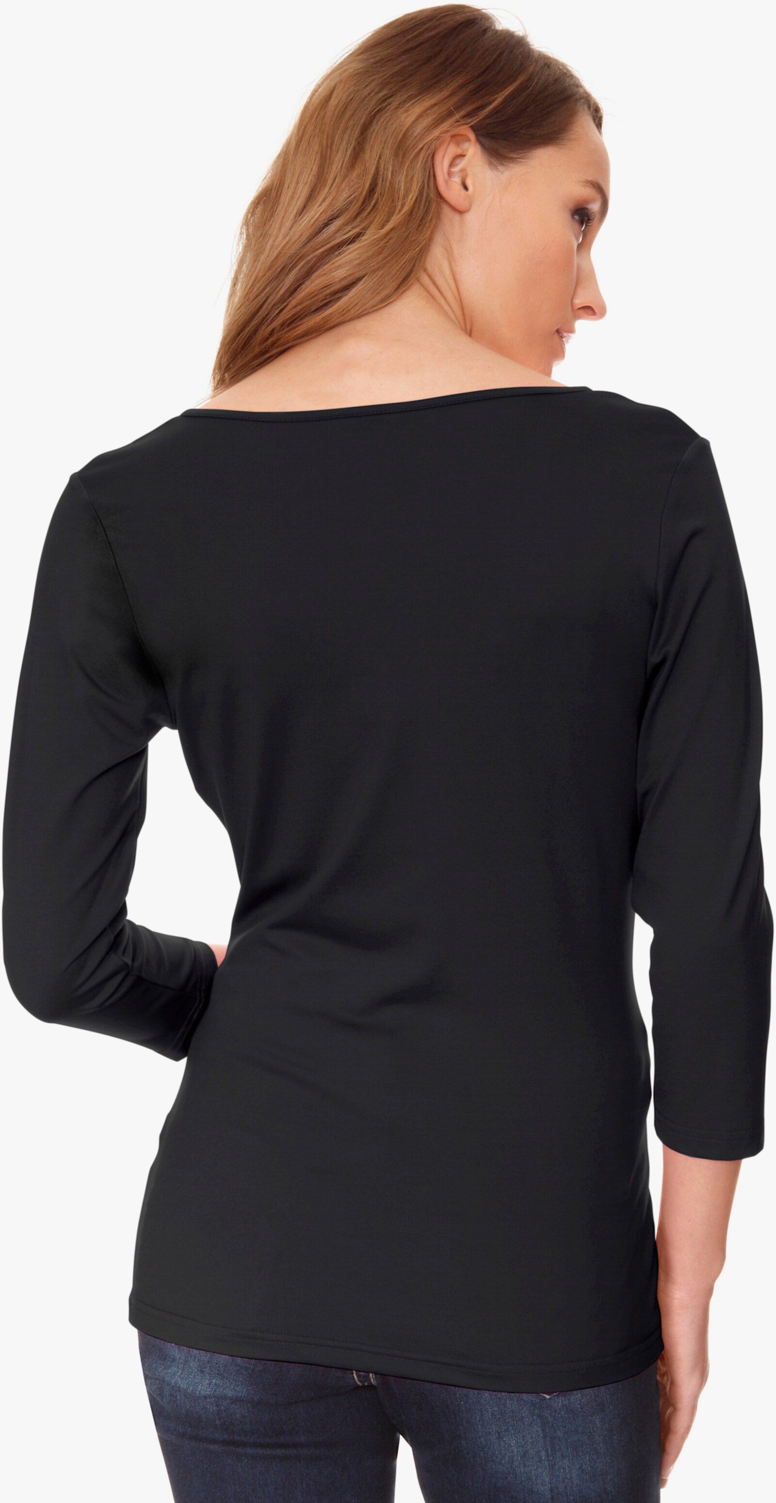 heine Wickelshirt in Tactel-Qualität - schwarz