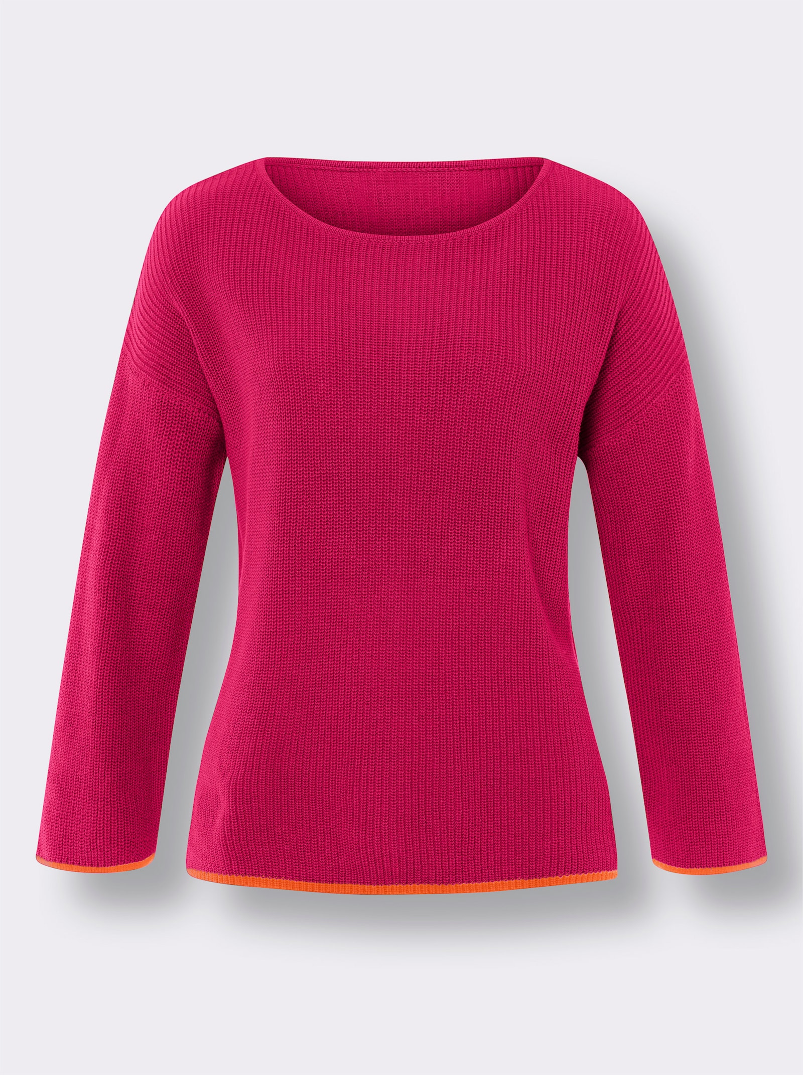 heine Pull en tricot avec manches 3/4 - fuchsia
