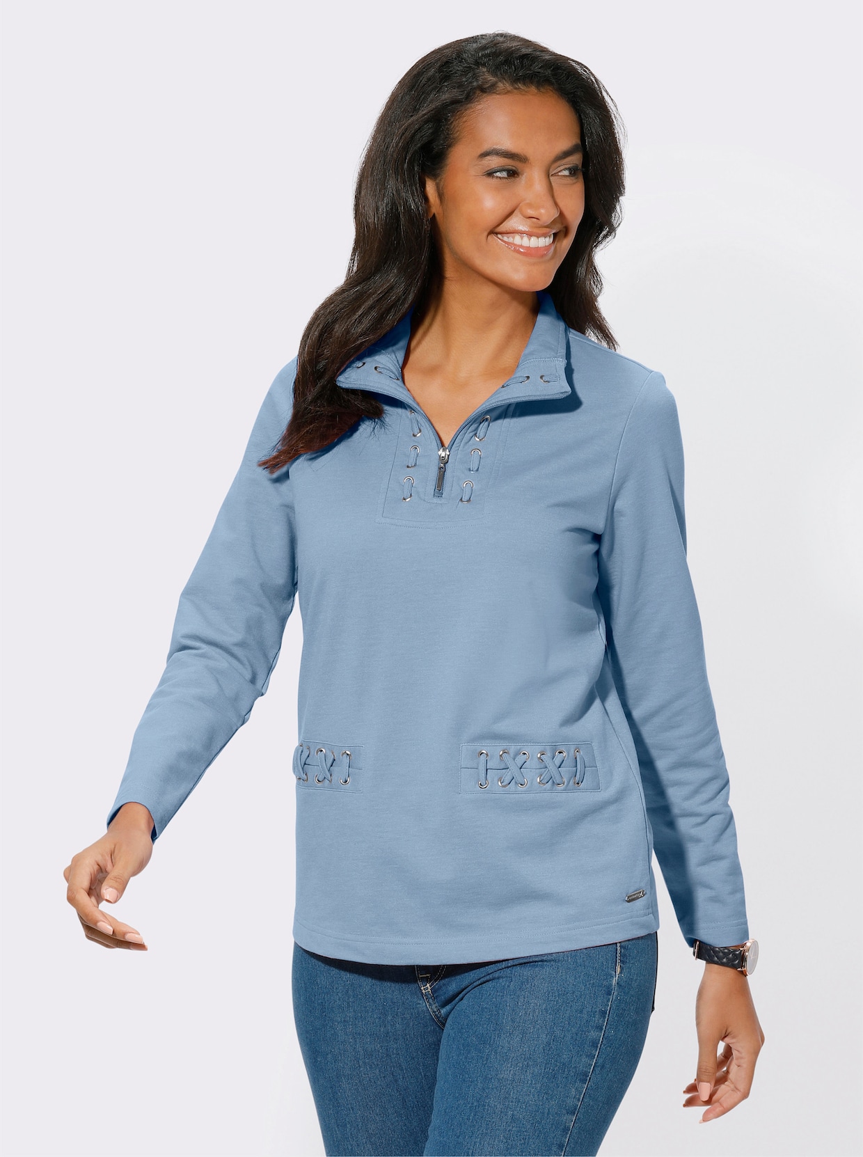 Sweatshirt - ijsblauw