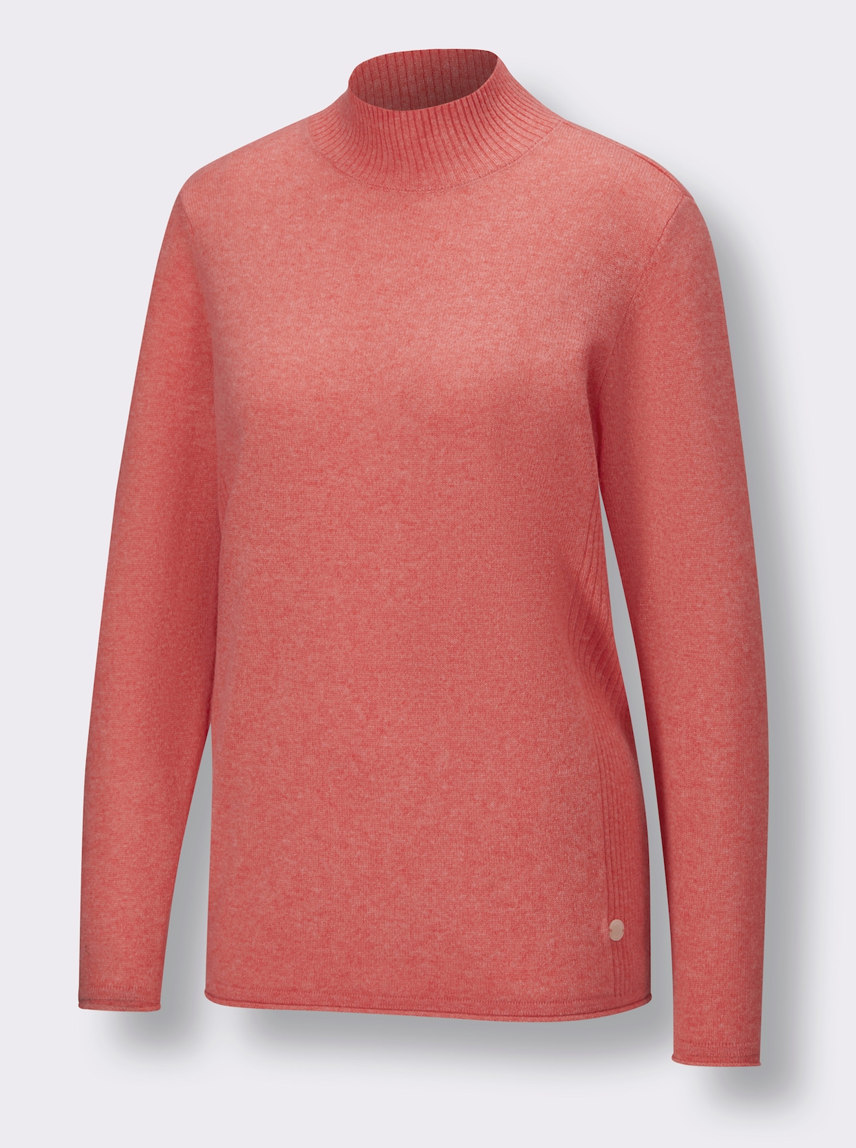 CREATION L PREMIUM Kaschmirpullover - koralle-meliert