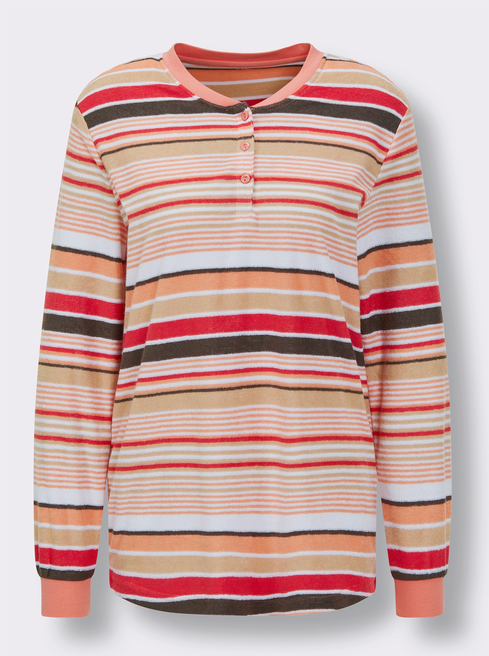 wäschepur Pyjama verkrijgbaar in 2 materialen - apricot gestreept