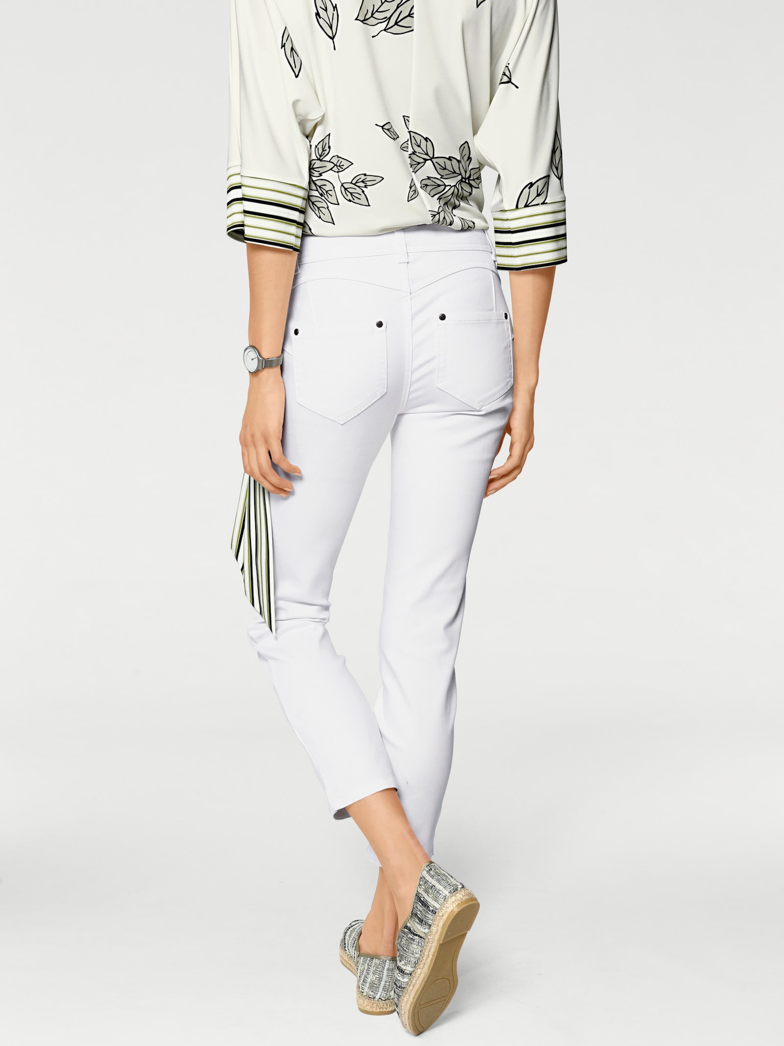 heine 7/8-Jeans mit Power-Mesh - weiß