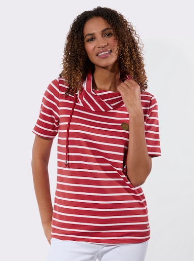 Sweatshirt - erdbeere-weiß-gestreift