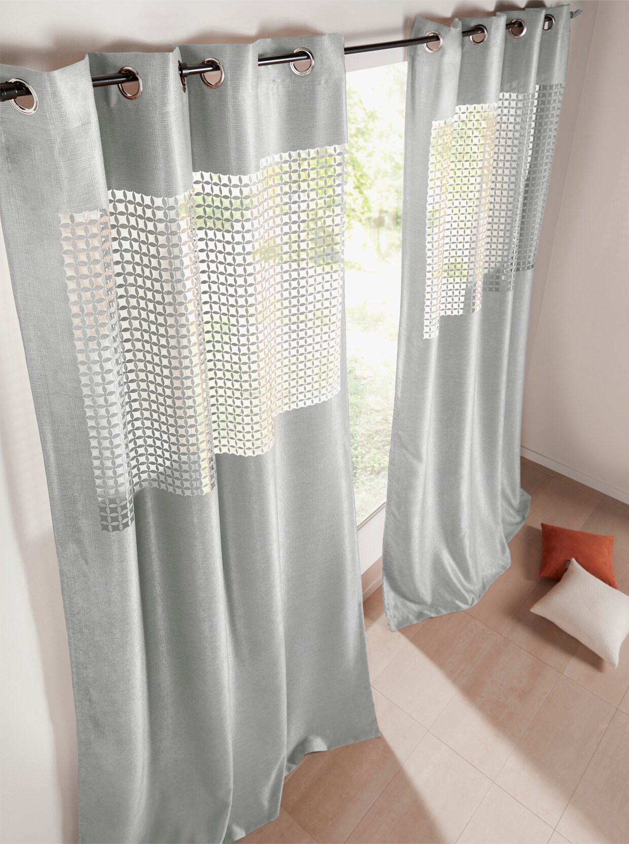 heine home Decoratieve vitrage - grijs