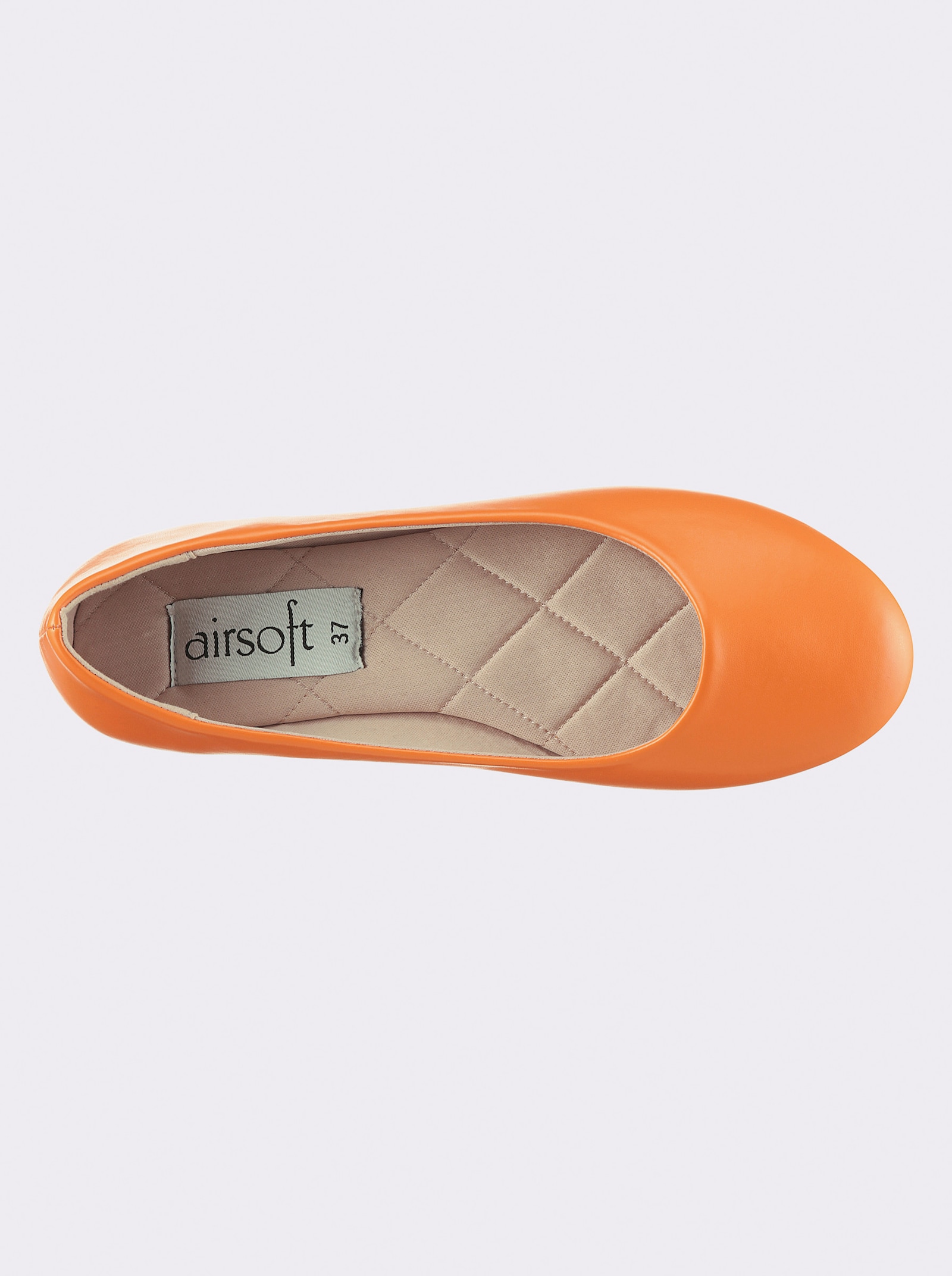 Ballerinaskor med halkhämmande slitsula - orange
