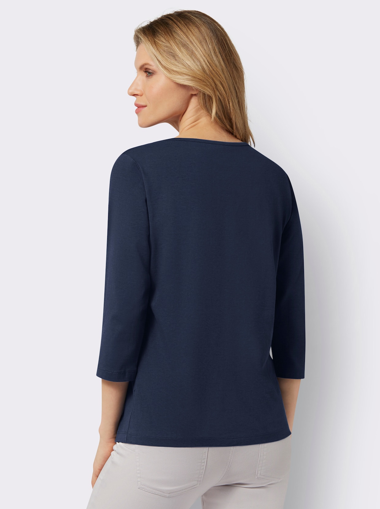 Shirt met 3/4-mouw - marine