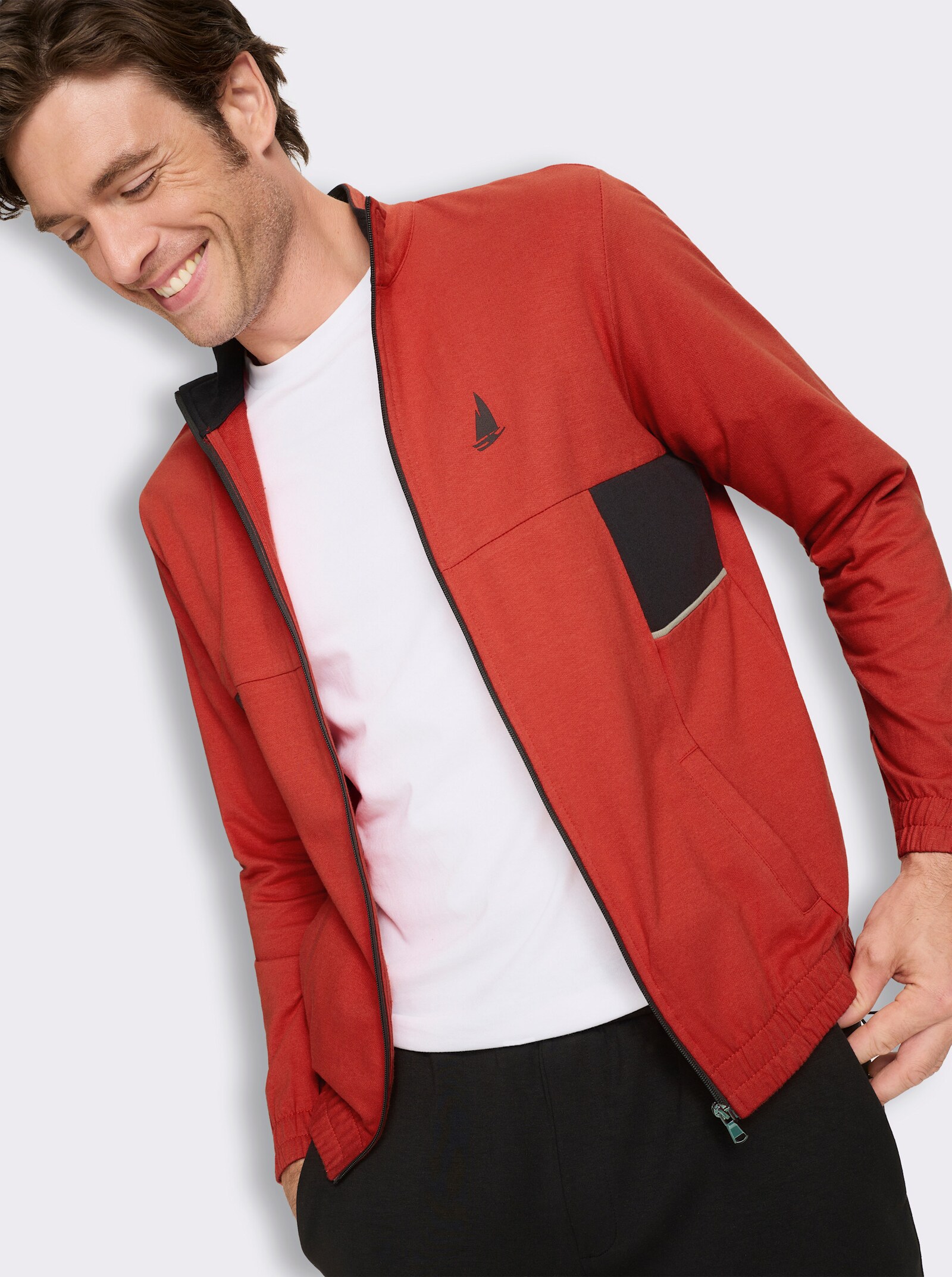 Catamaran Sports Sweatjacke mit seitlichen Taschen - terra-schwarz