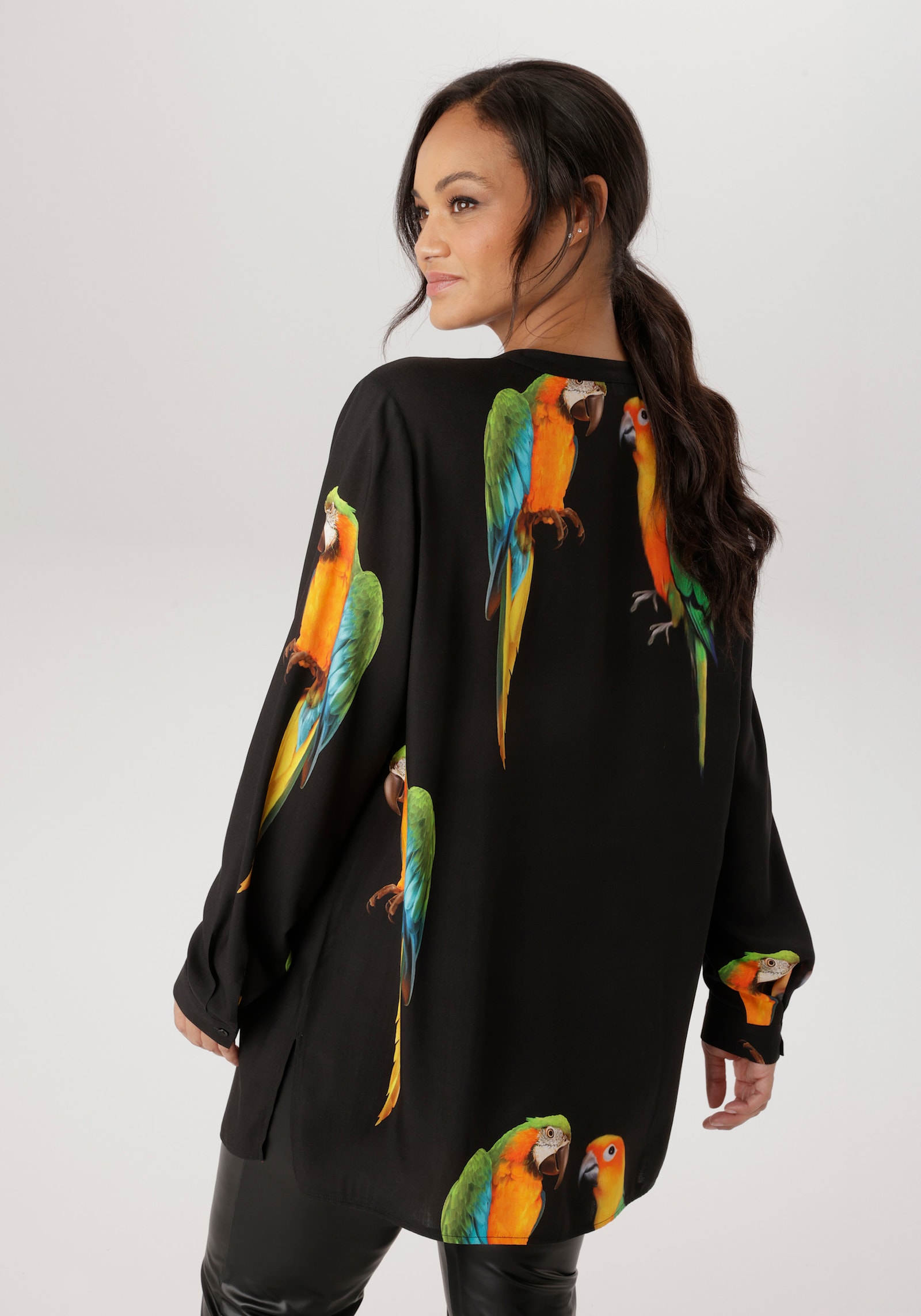 Aniston PLUS Longbluse - schwarz-bunt