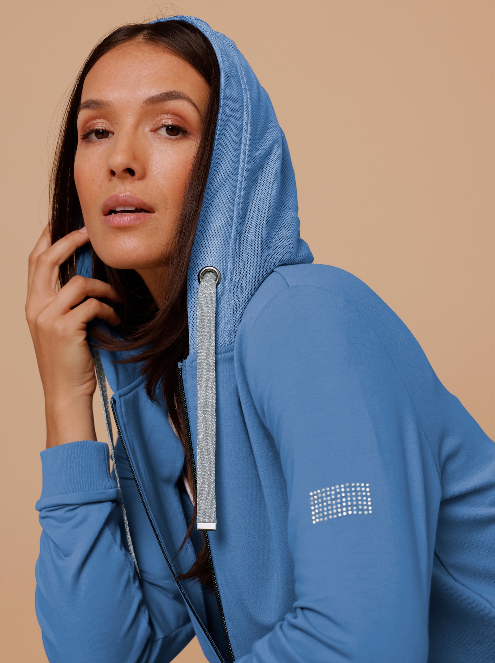 CREATION L PREMIUM Veste en modal et viscose - bleu moyen