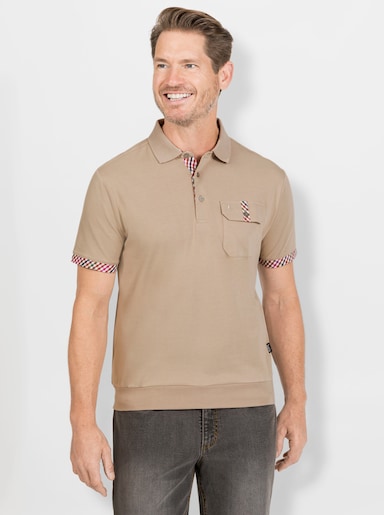 Hajo Kurzarm-Poloshirt - sesam