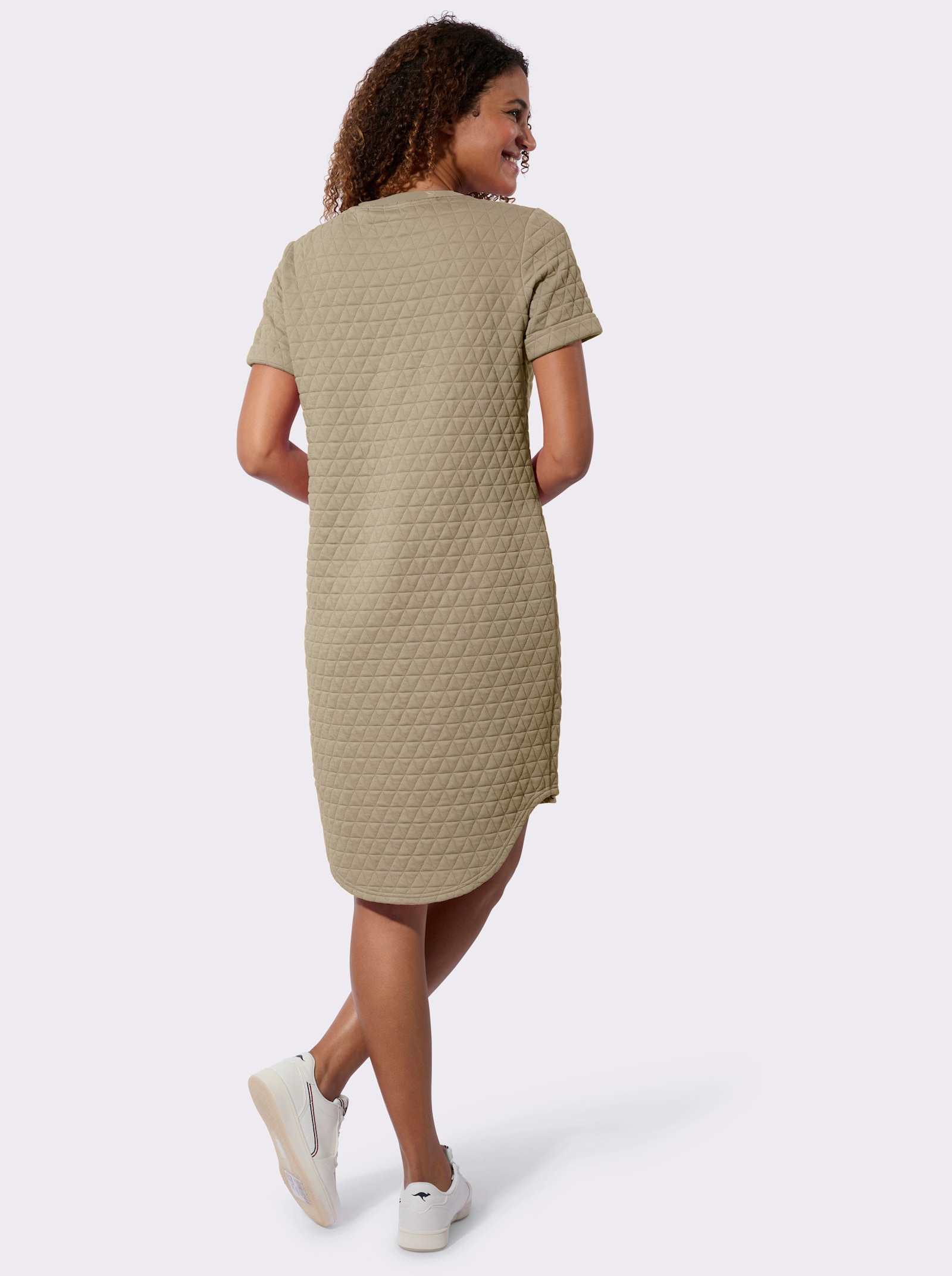 Sommerkleid im Jacquard-Muster - schlamm