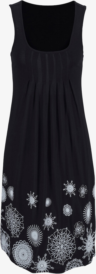 Strandkleid - schwarz-weiß