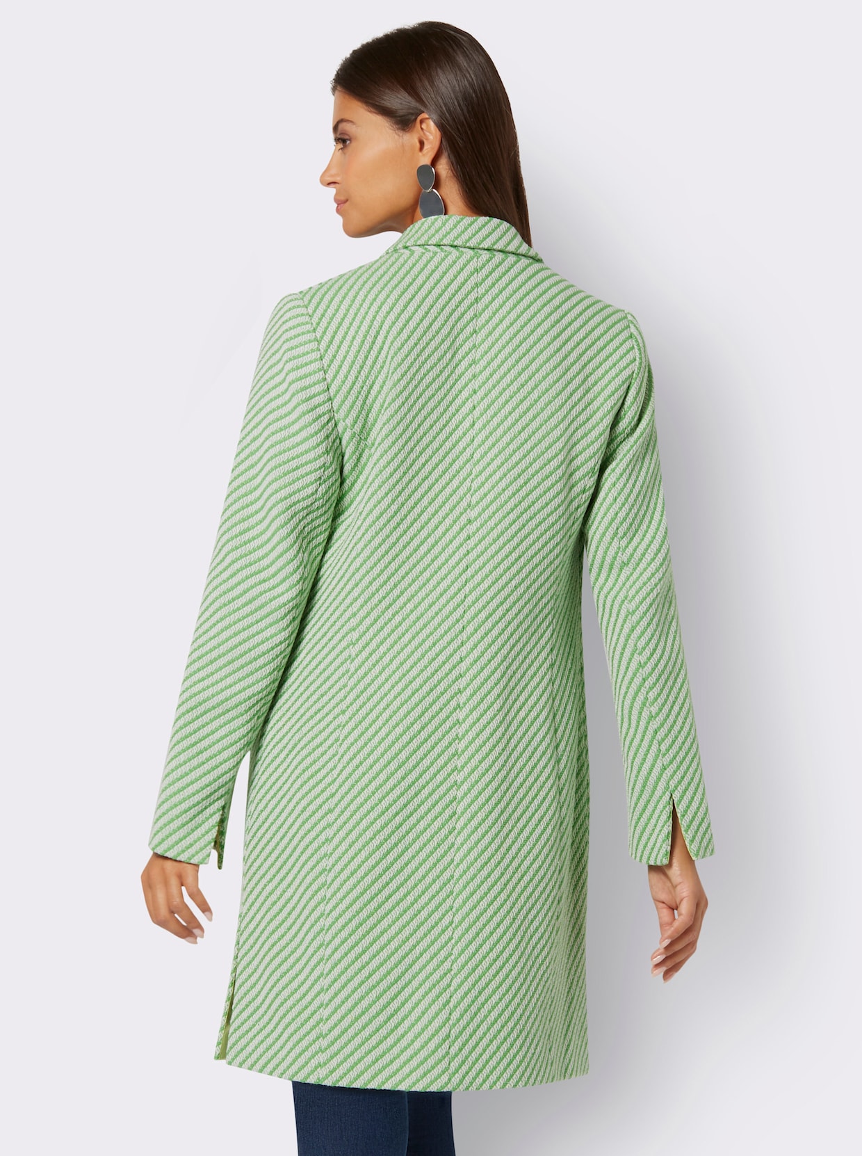 Manteau court - pomme-blanc à motifs