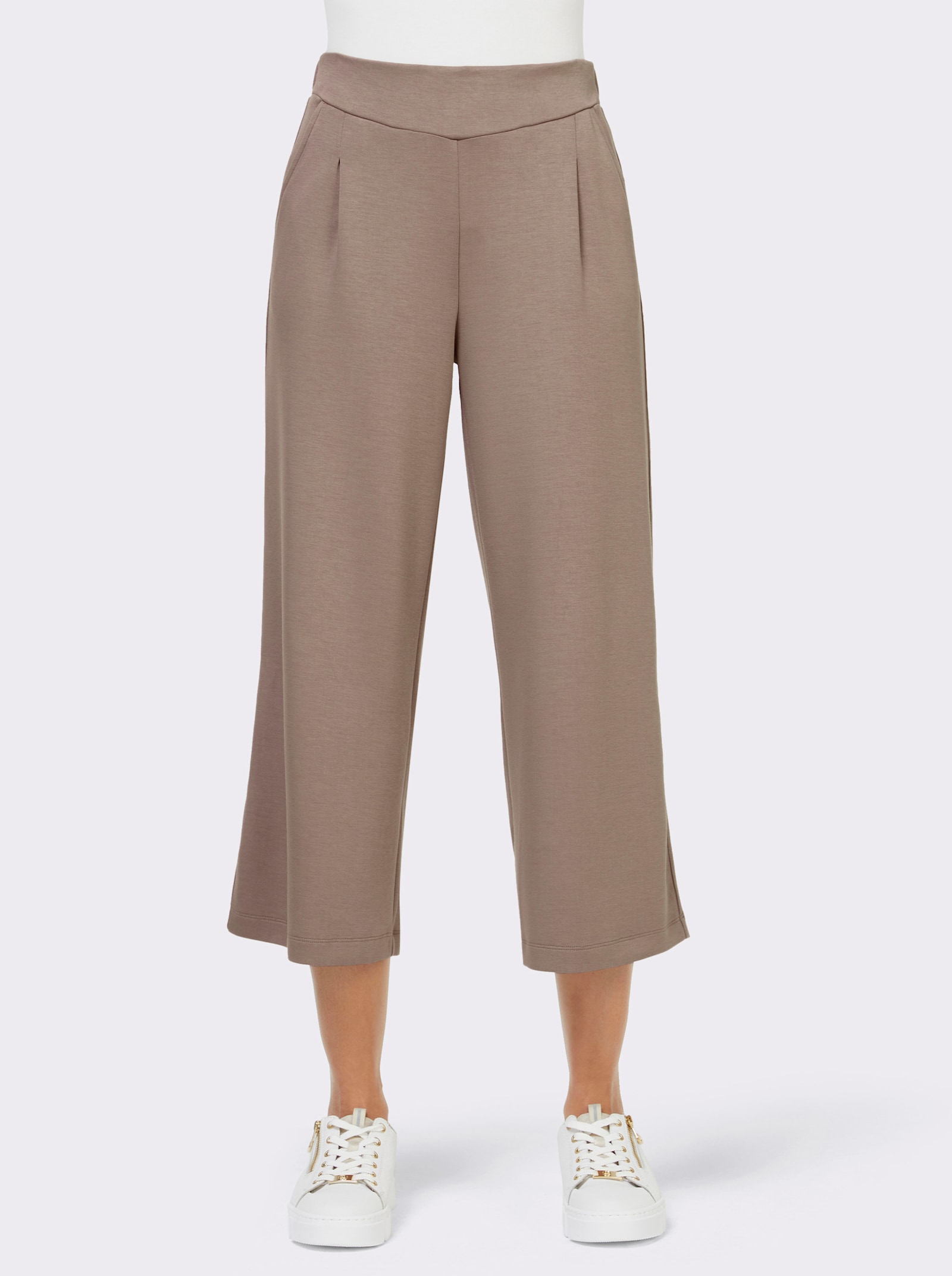Culotte met comfortband achter - taupe