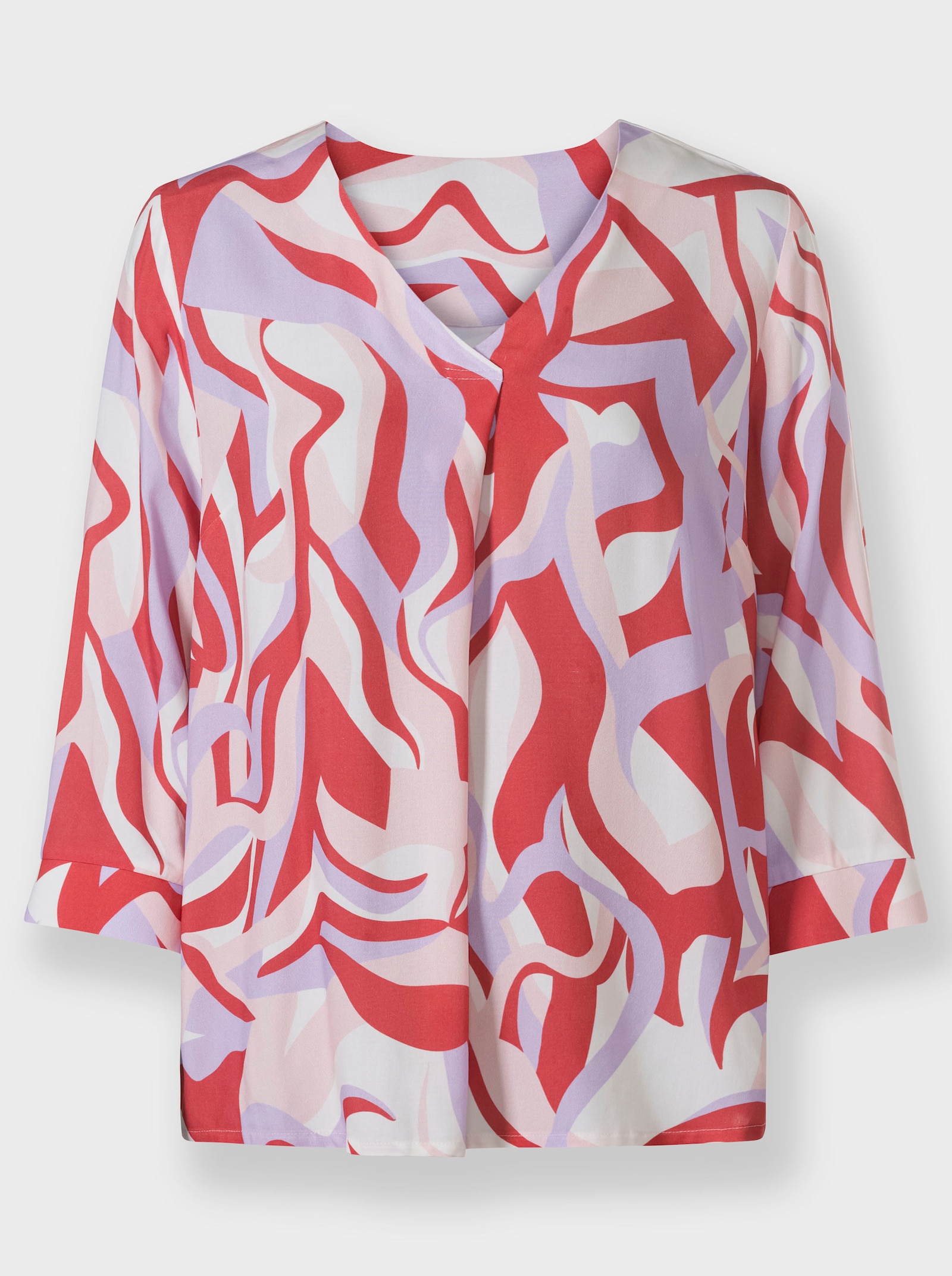 heine Druckbluse aus reiner Viskose - grapefruit-flieder-bedruckt