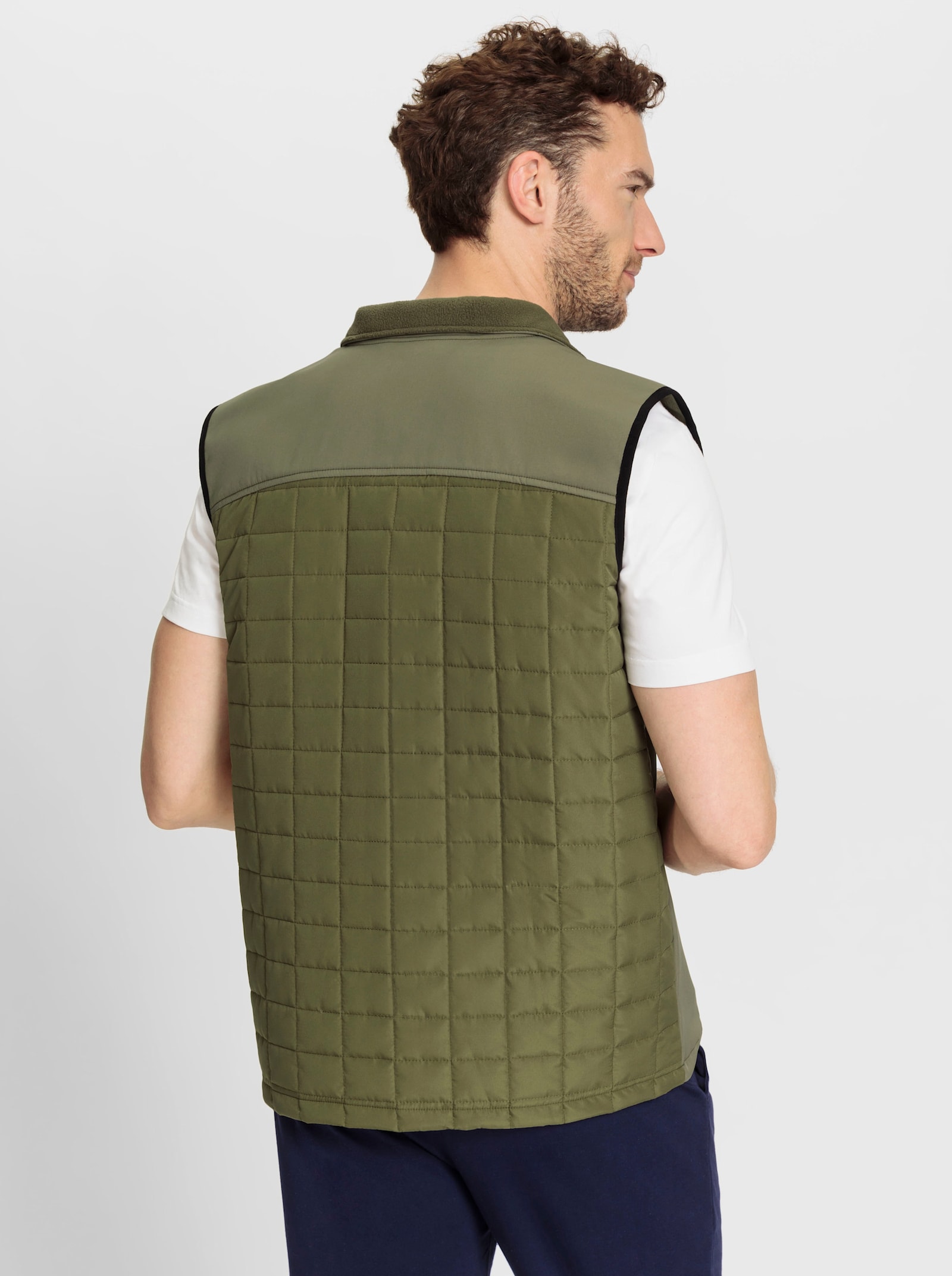 Catamaran Sports Bodywarmer met fleecevoering in de zakken - olijf