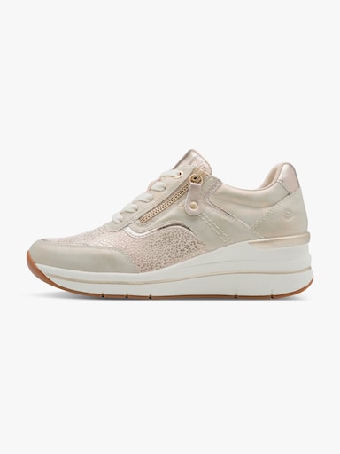 Jana Sneaker mit Zipper - goldfarben