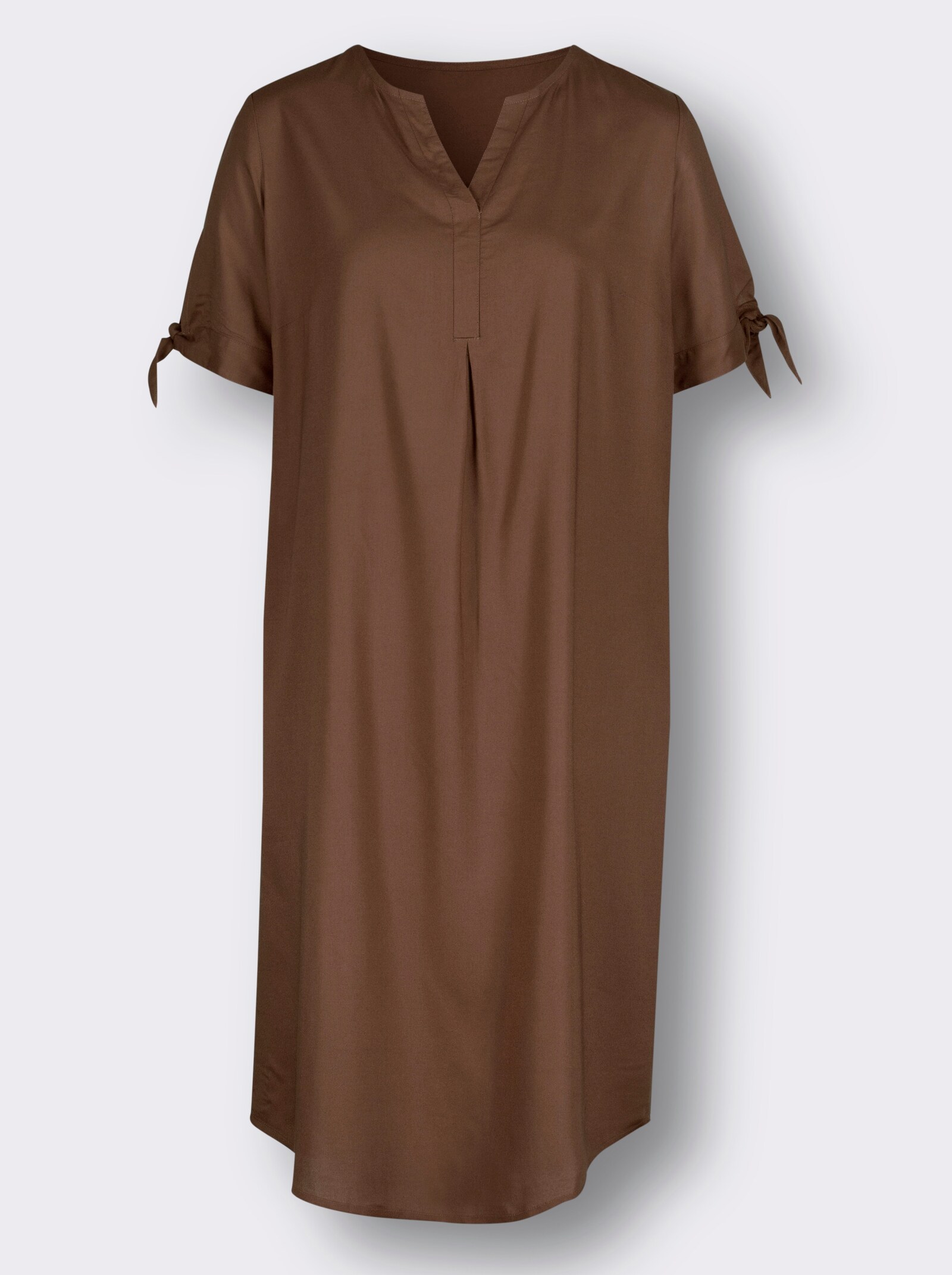 Tunikakleid in Schlupfform - braun