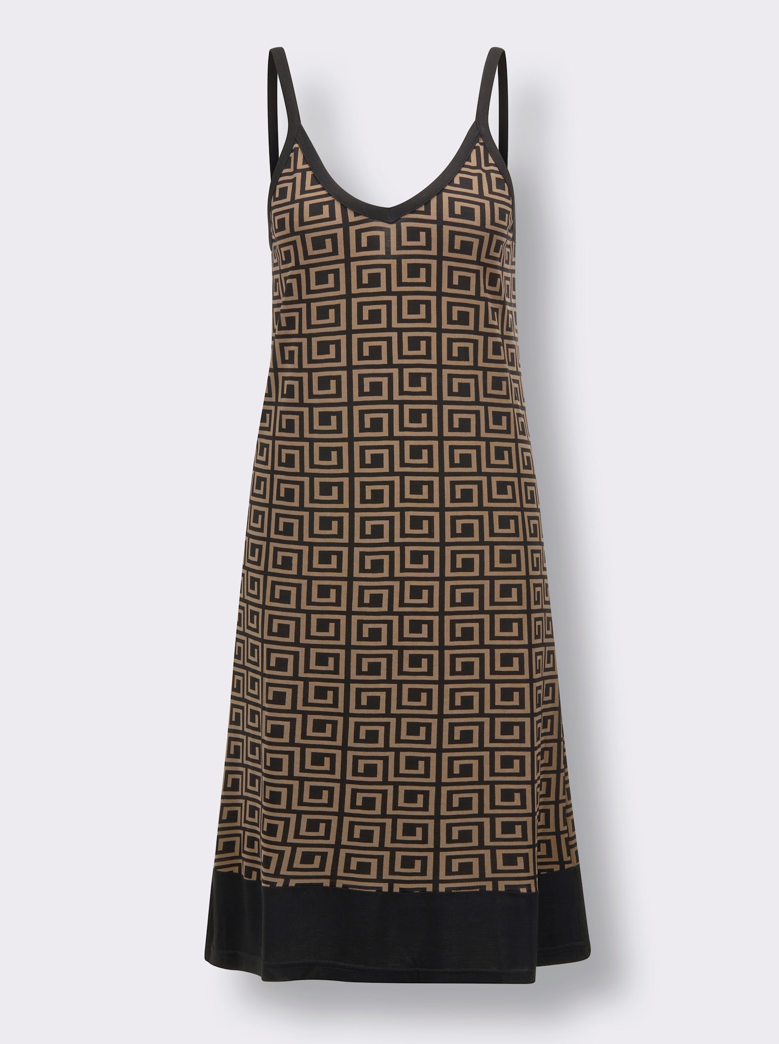 wäschepur Lot de 2 chemises de nuit - noir + noir imprimé