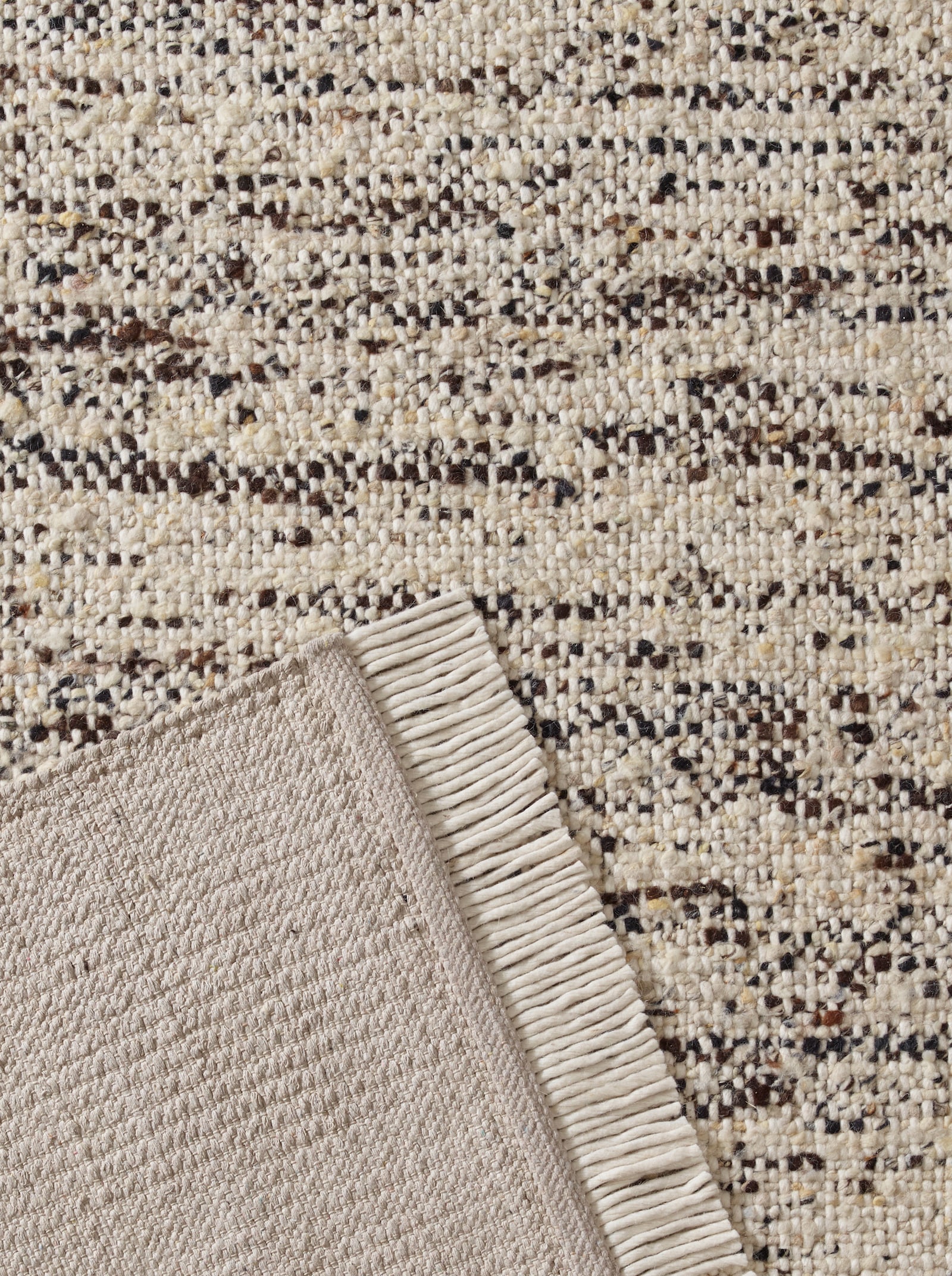 Impressionen Teppich - schwarz-ecru-meliert