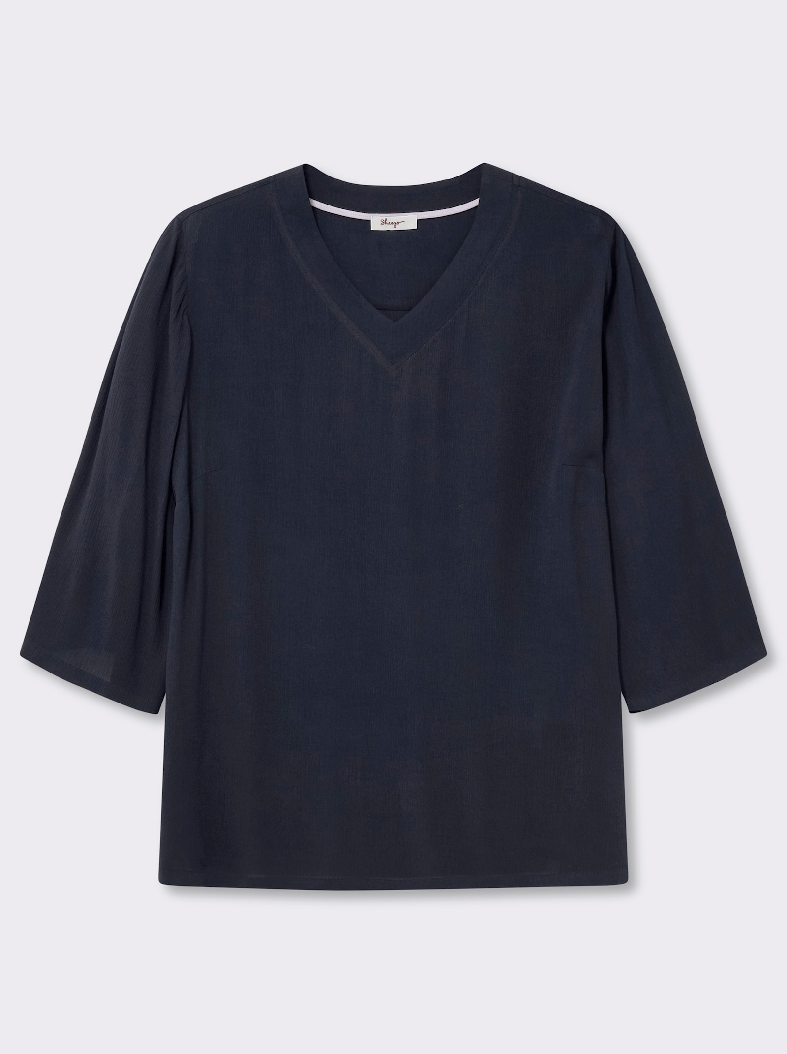 sheego Tunika in leichter Crinkle-Struktur - tiefblau