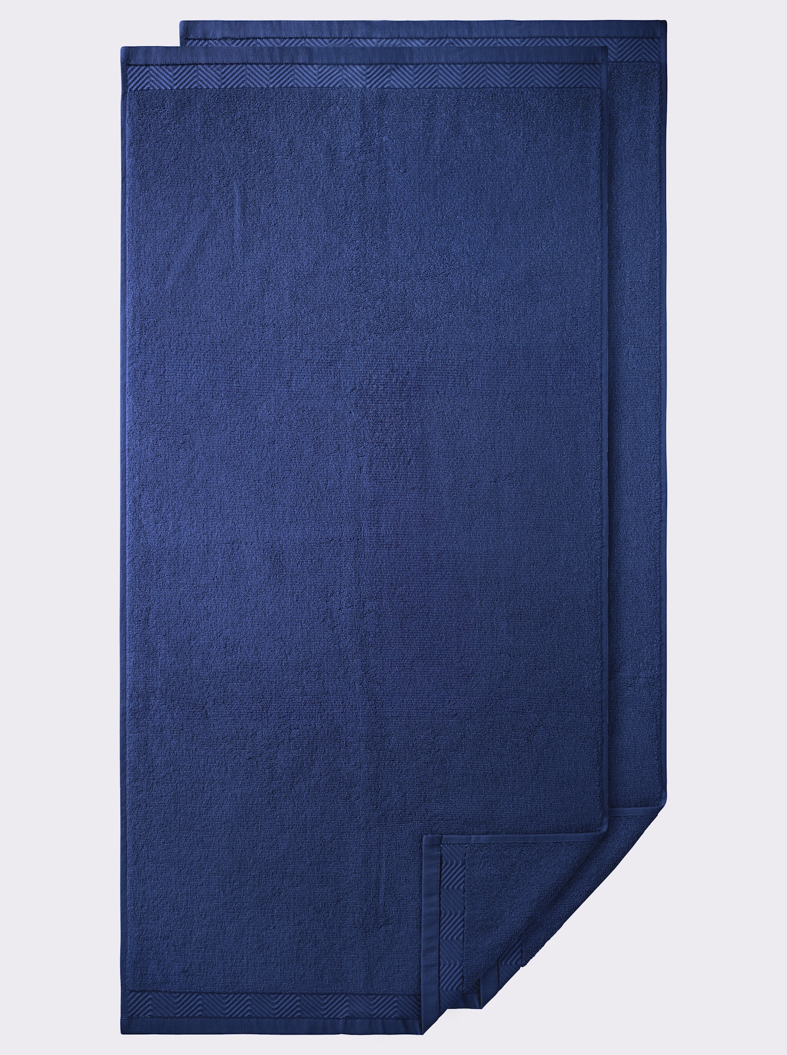 wäschepur Handdoek van gevolde badstof - koningsblauw