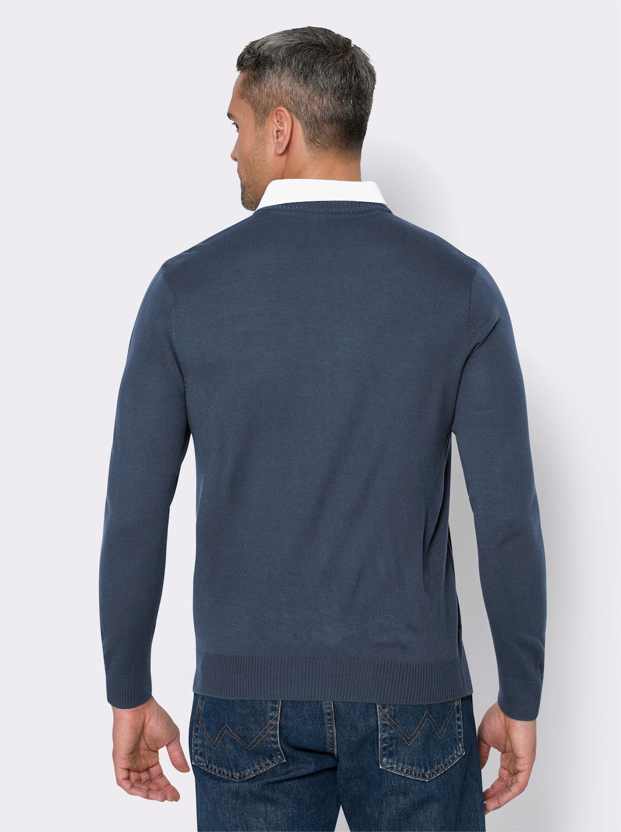 Pullover 2-in-1 - rookblauw