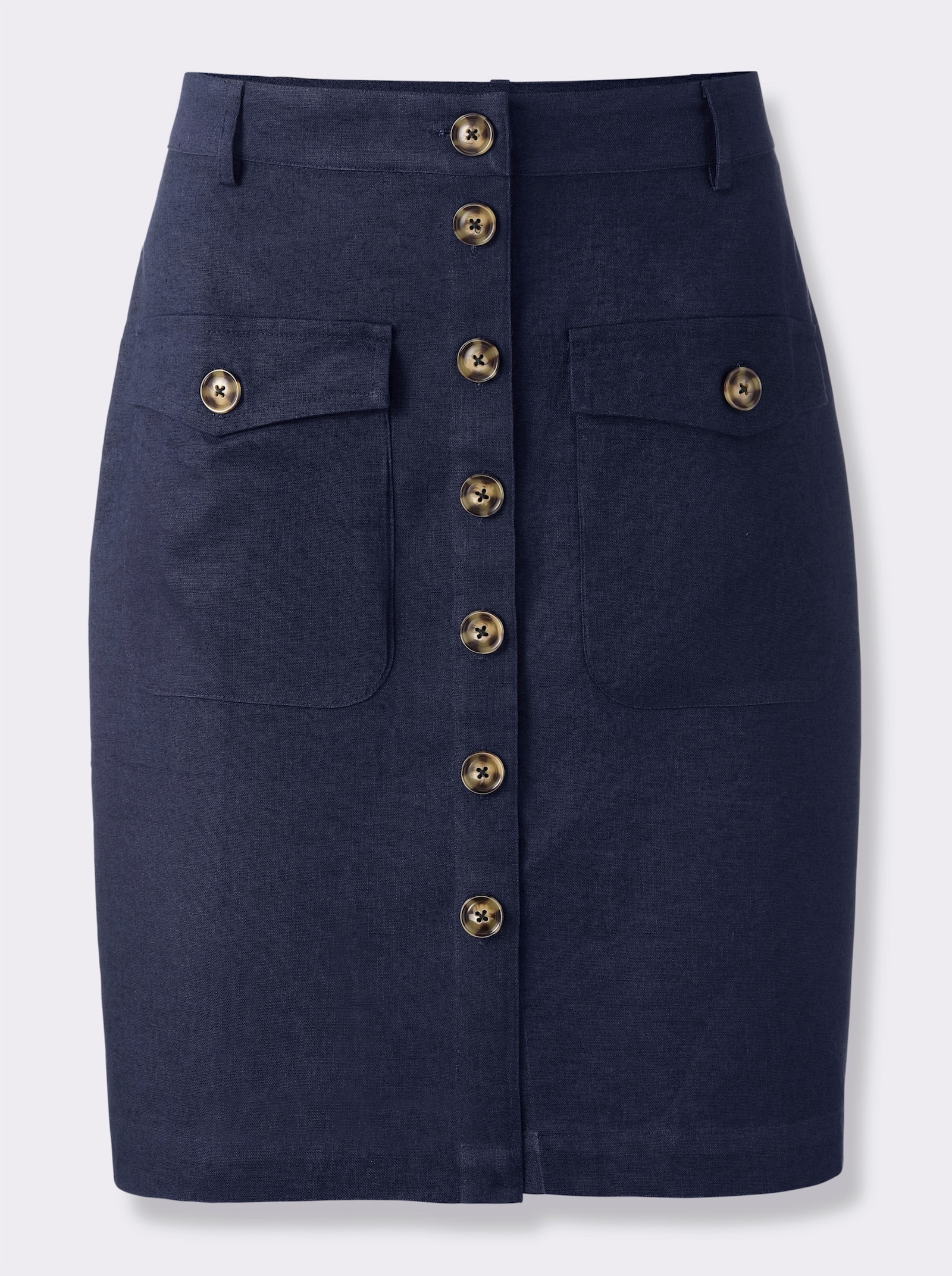 heine Jupe d'été avec patte de boutonnage - marine