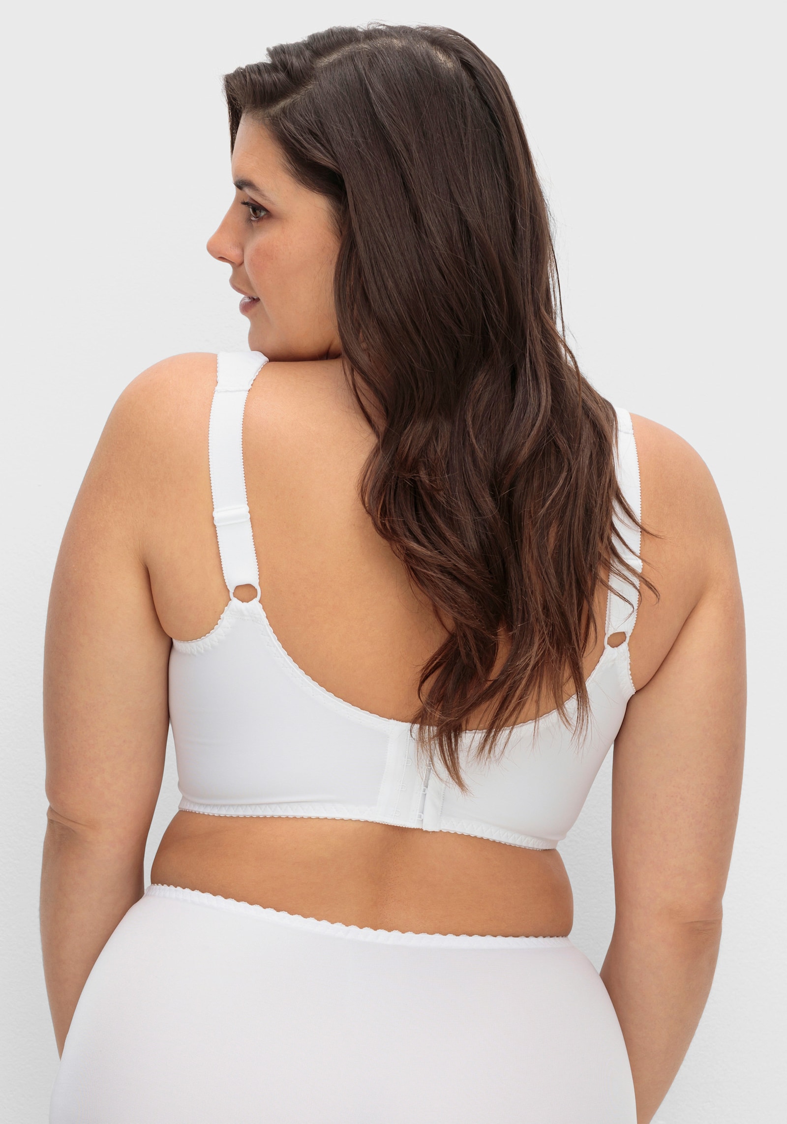 wäschepur Entlastungs-BH ohne Bügel , elastisches Unterbrustband - weiß